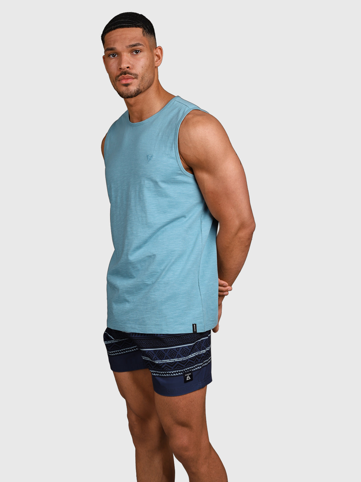 Malaku-Slub Herren Singlet | Adriatic Blue