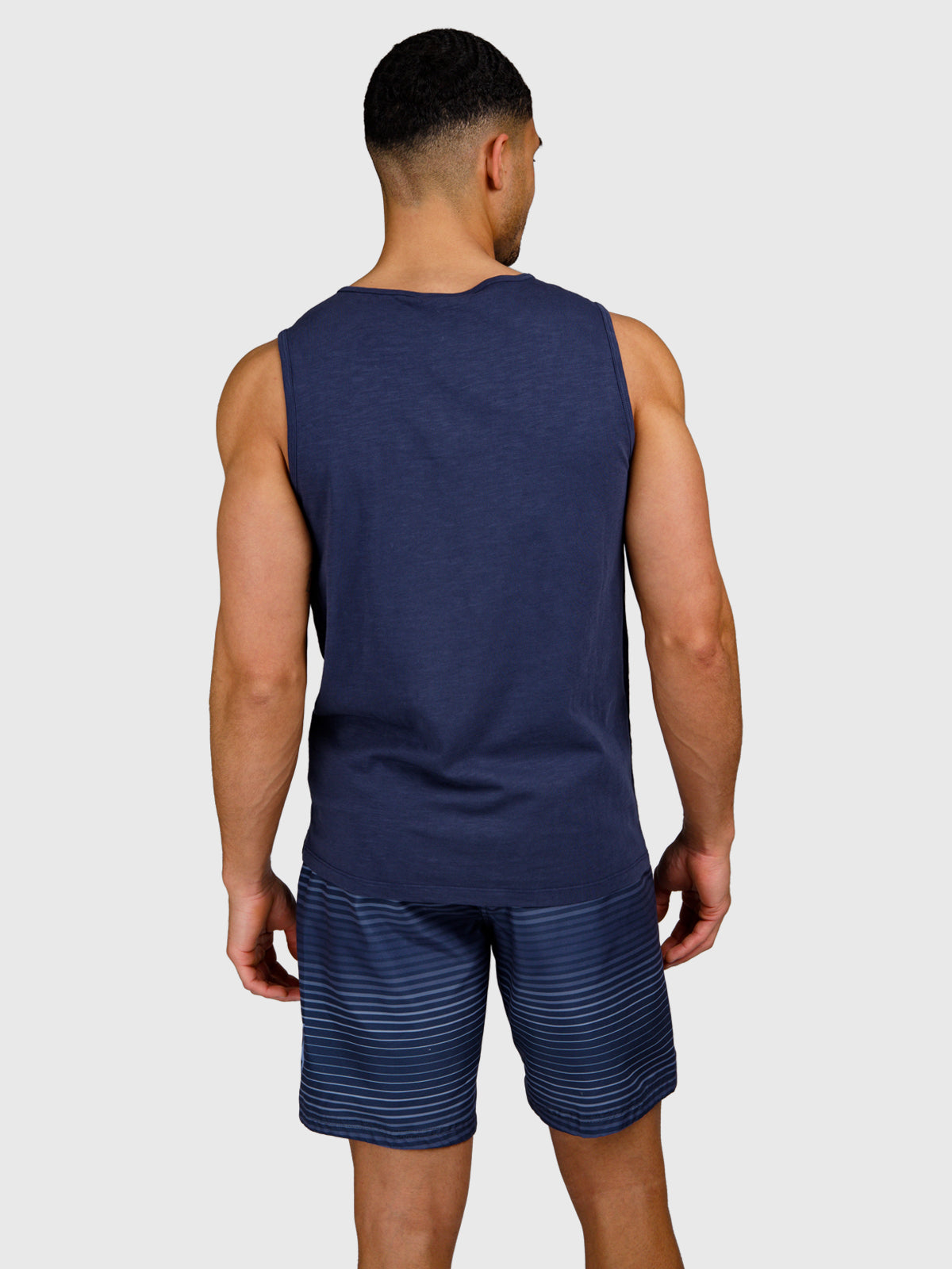 Malaku-Slub Men Singlet | Indigo Blue