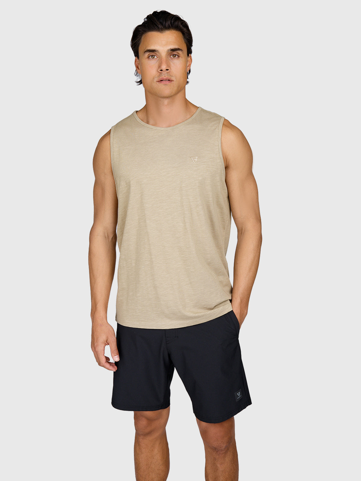 Malaku-Slub Men Singlet | Chinchilla