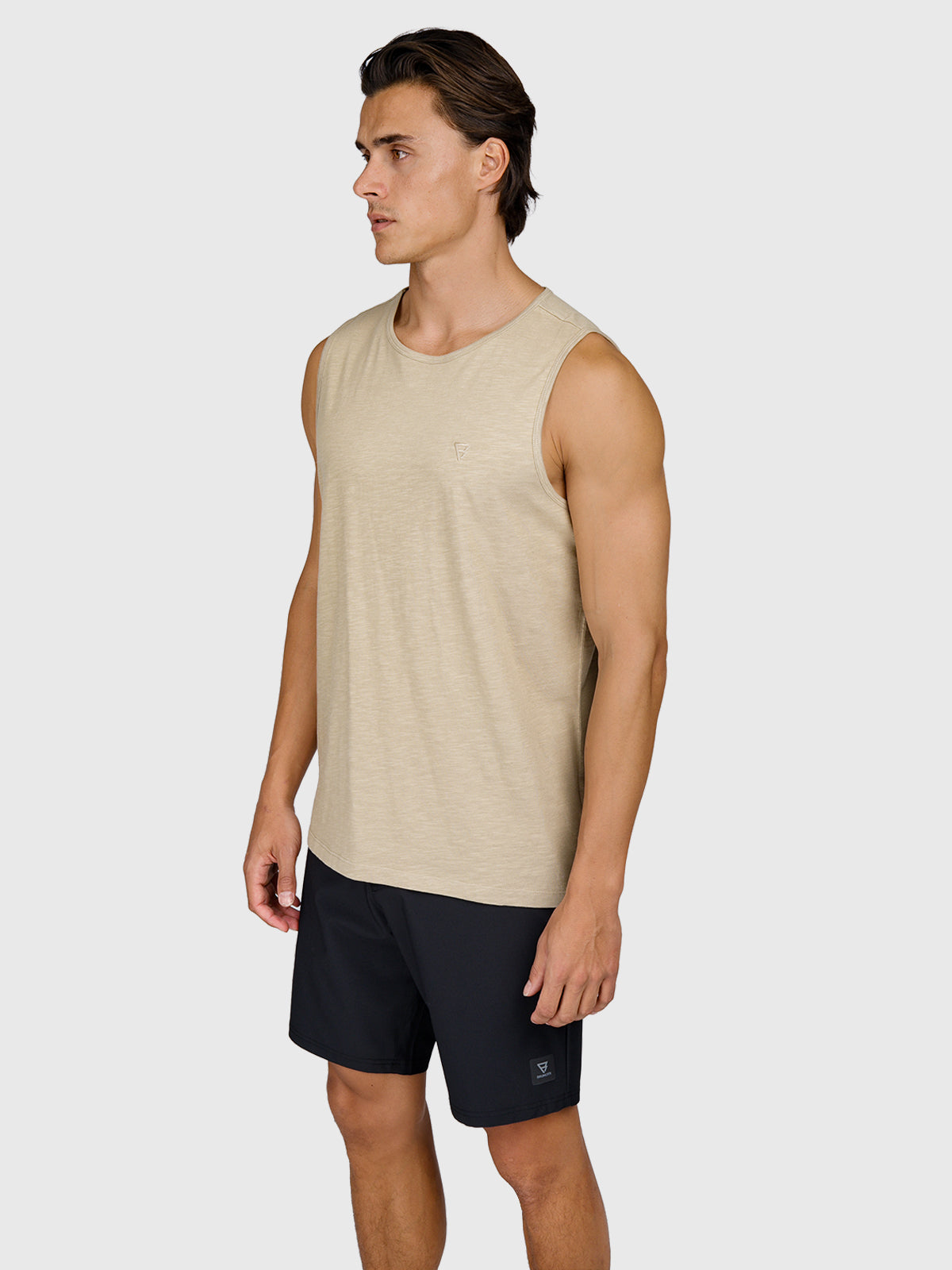 Malaku-Slub Herren Singlet | Chinchilla