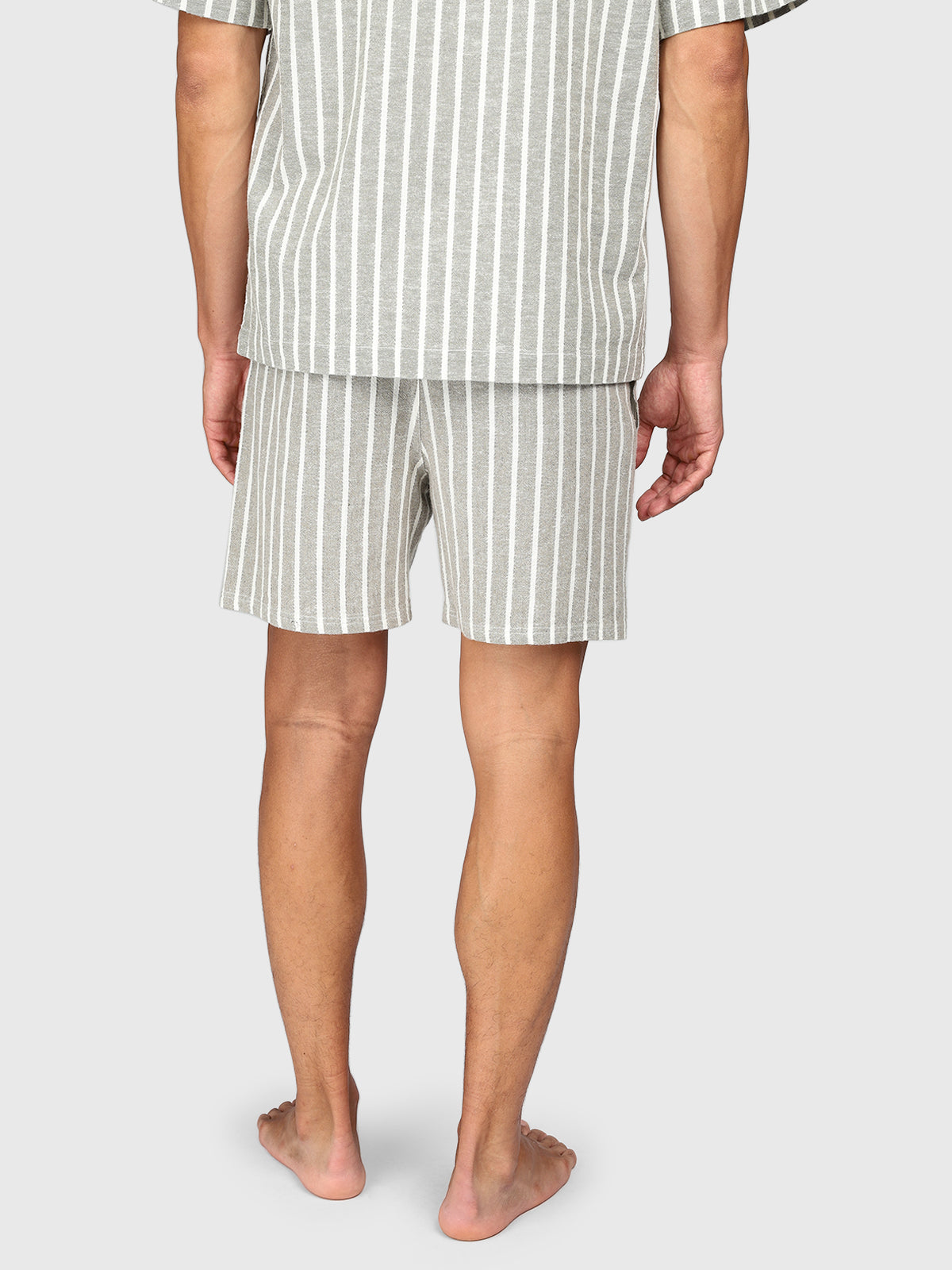Aiden-Stripe Heren Walk Shorts | Snow