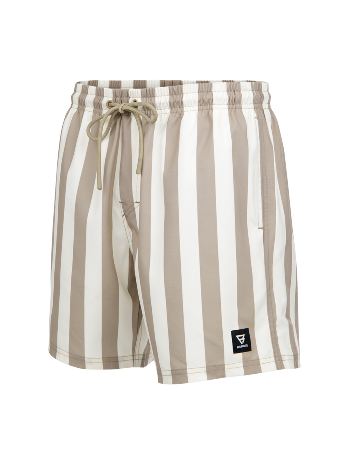 Cester-Big Stripe Men Swim Shorts | Chinchilla