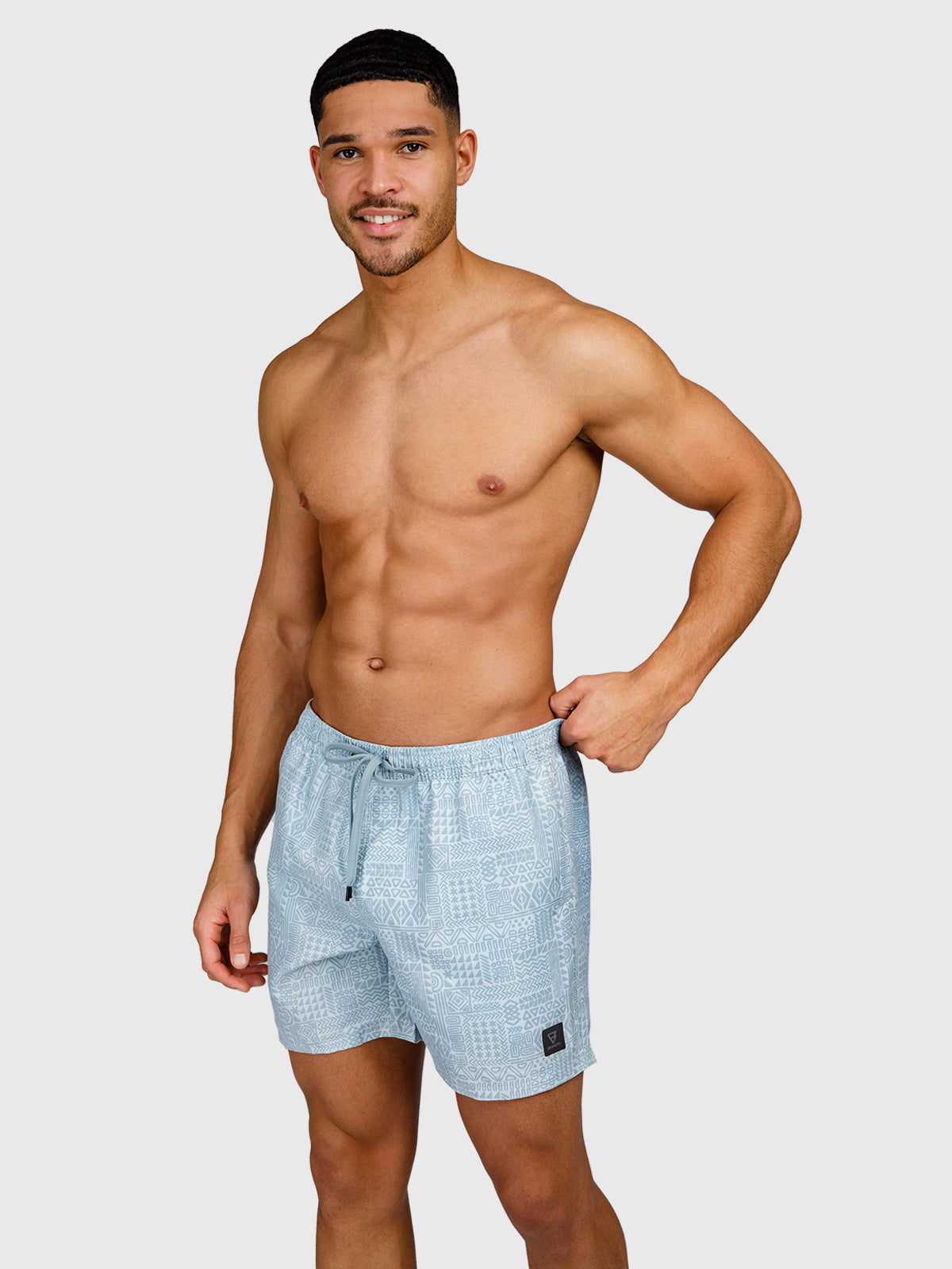 Helios-Print Men Swim Shorts | Mist