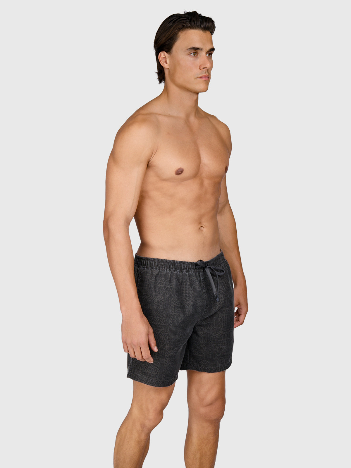 Helios-Print Herren Swim Shorts | Schwarz