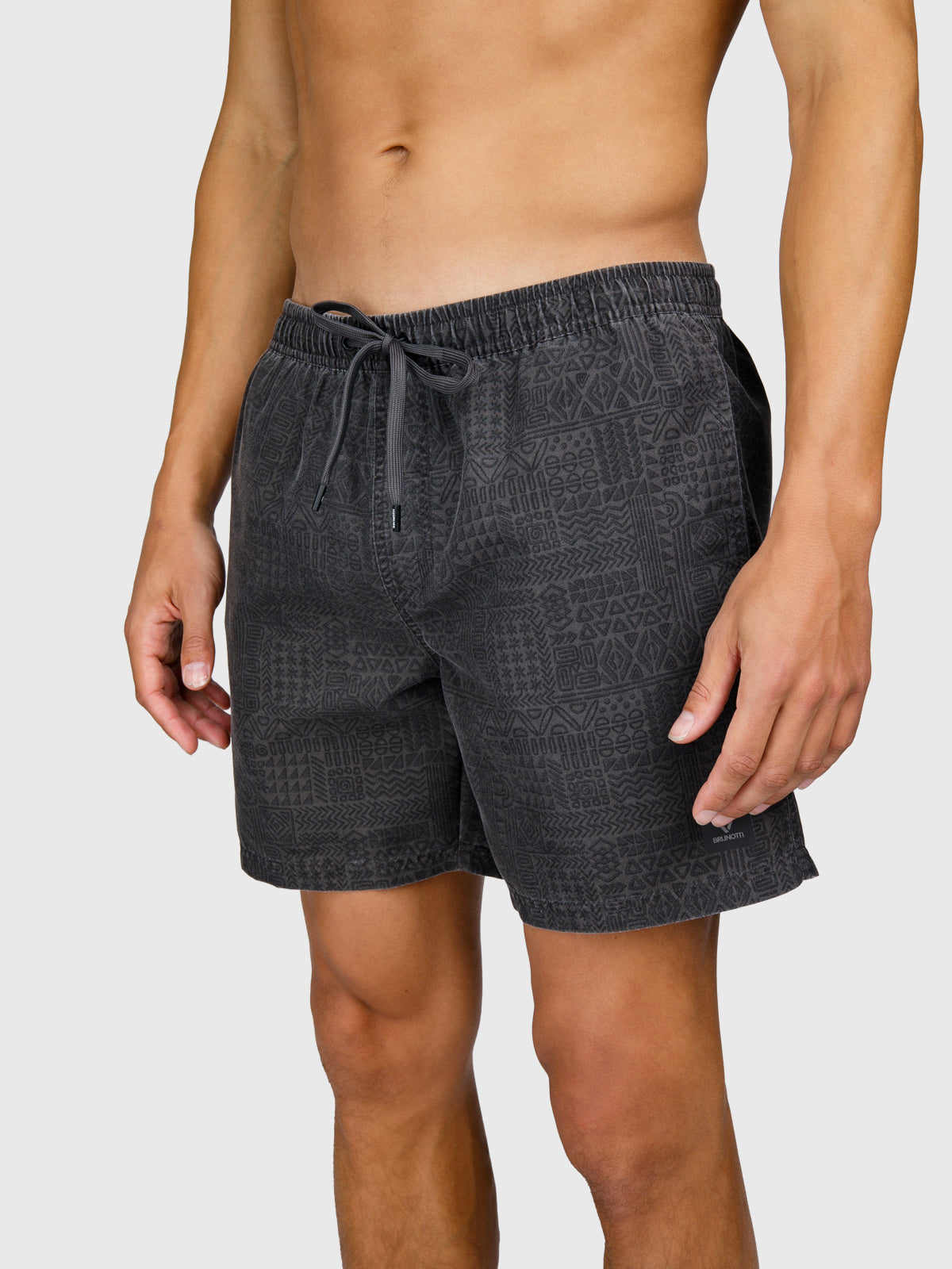 Helios-Print Men Swim Shorts | Black