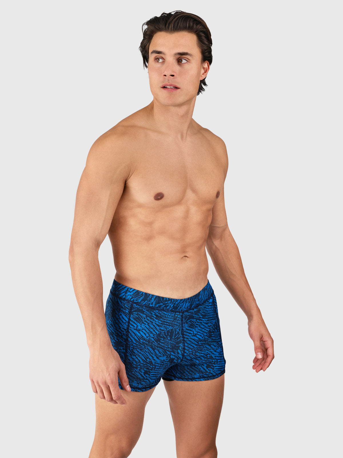 Samier-Print Heren Zwem Trunks | Indigo Blue