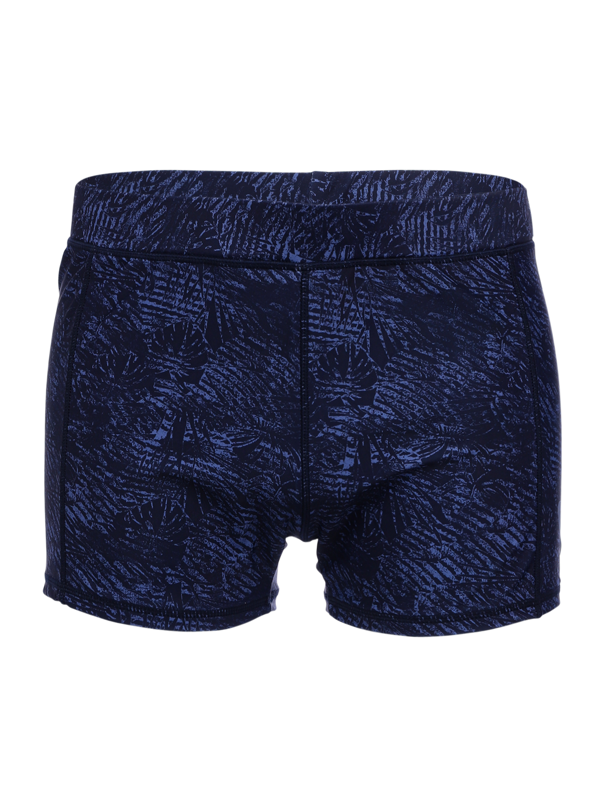 Samier-Print Men Swim Trunks | Indigo Blue