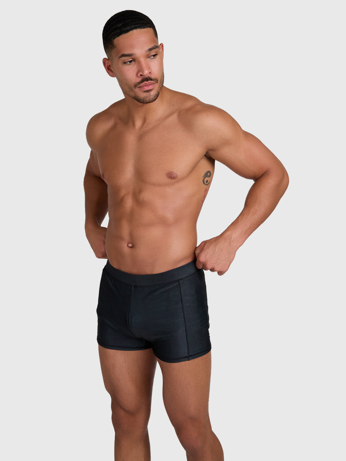 Samier-Print Heren Zwem Trunks | Zwart