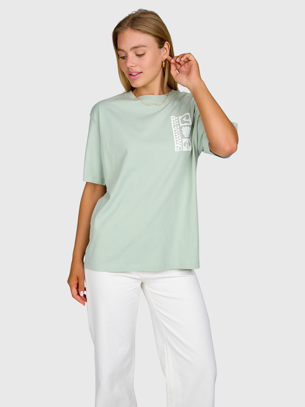 Zennanda Women T-shirt | Aqua Grey