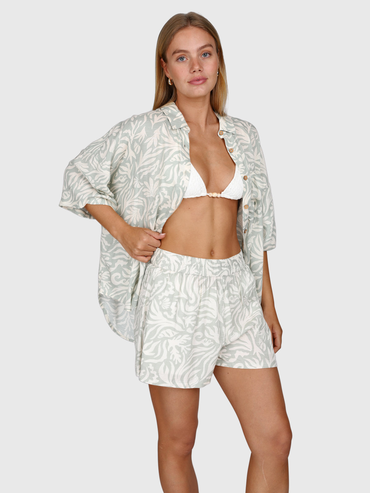 Teodhora Women Shirt | Aqua Grey