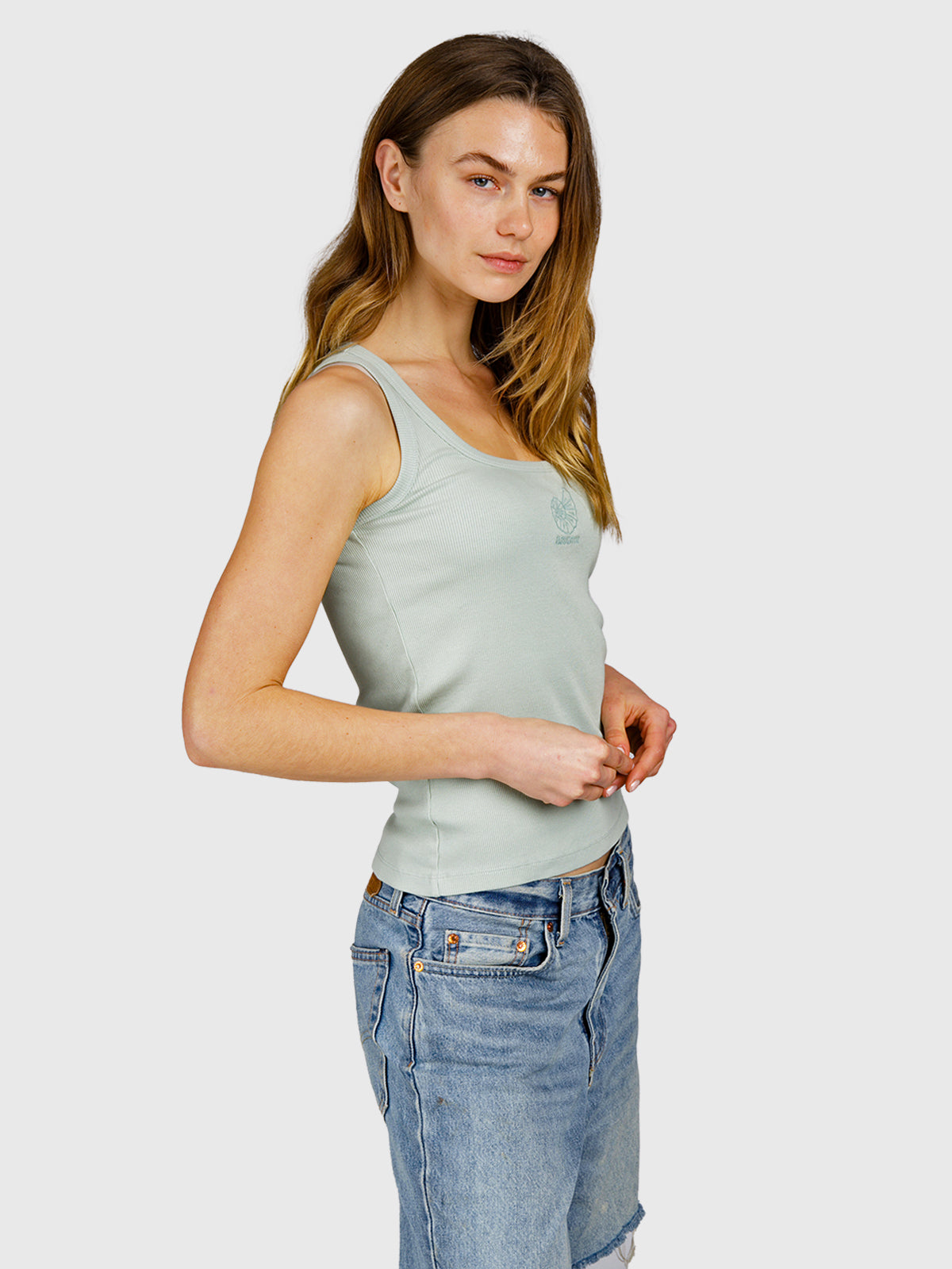 Toppira Damen Top | Aqua Grey