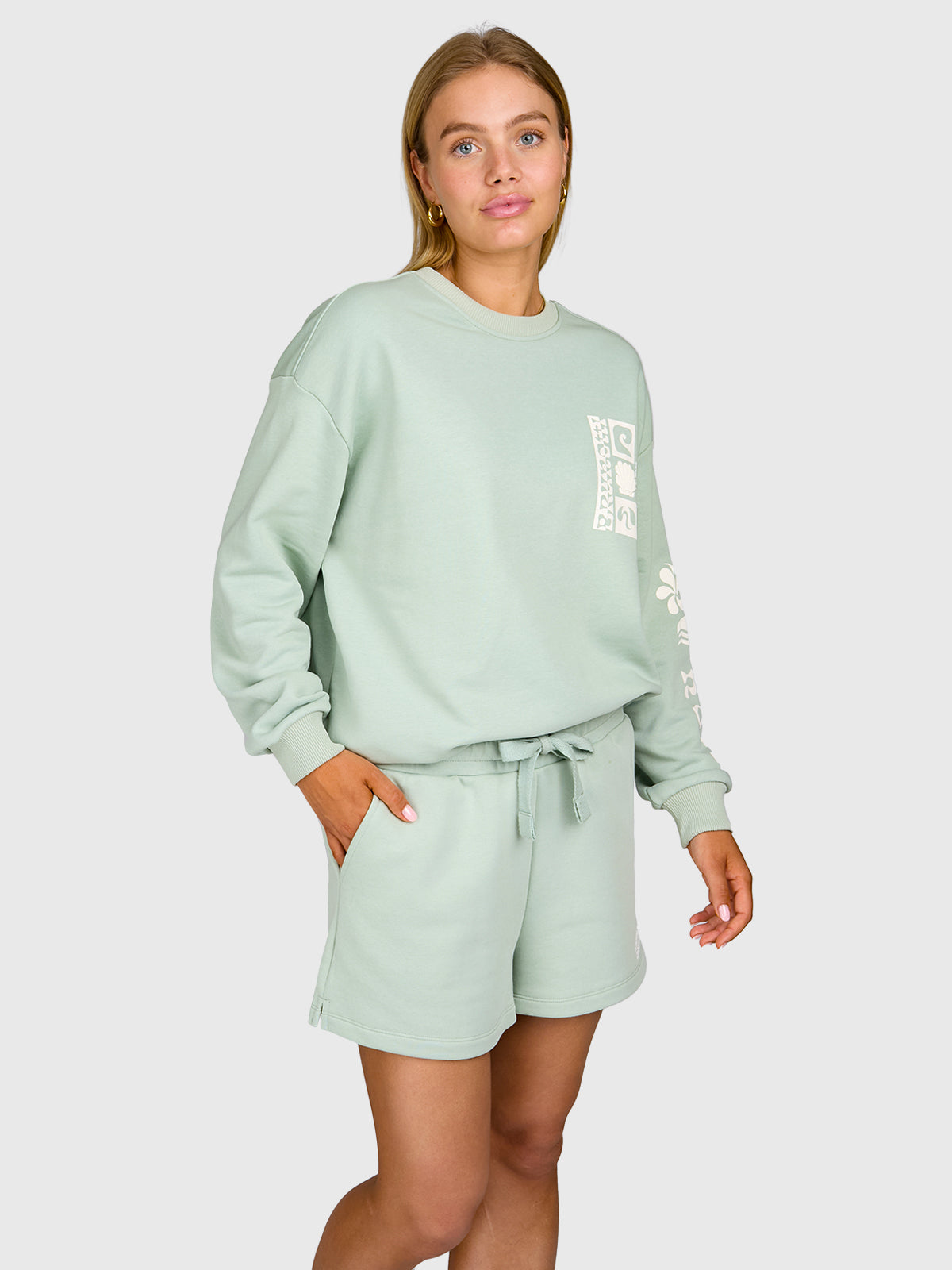 Yanouka Dames Sweater | Aqua Grey
