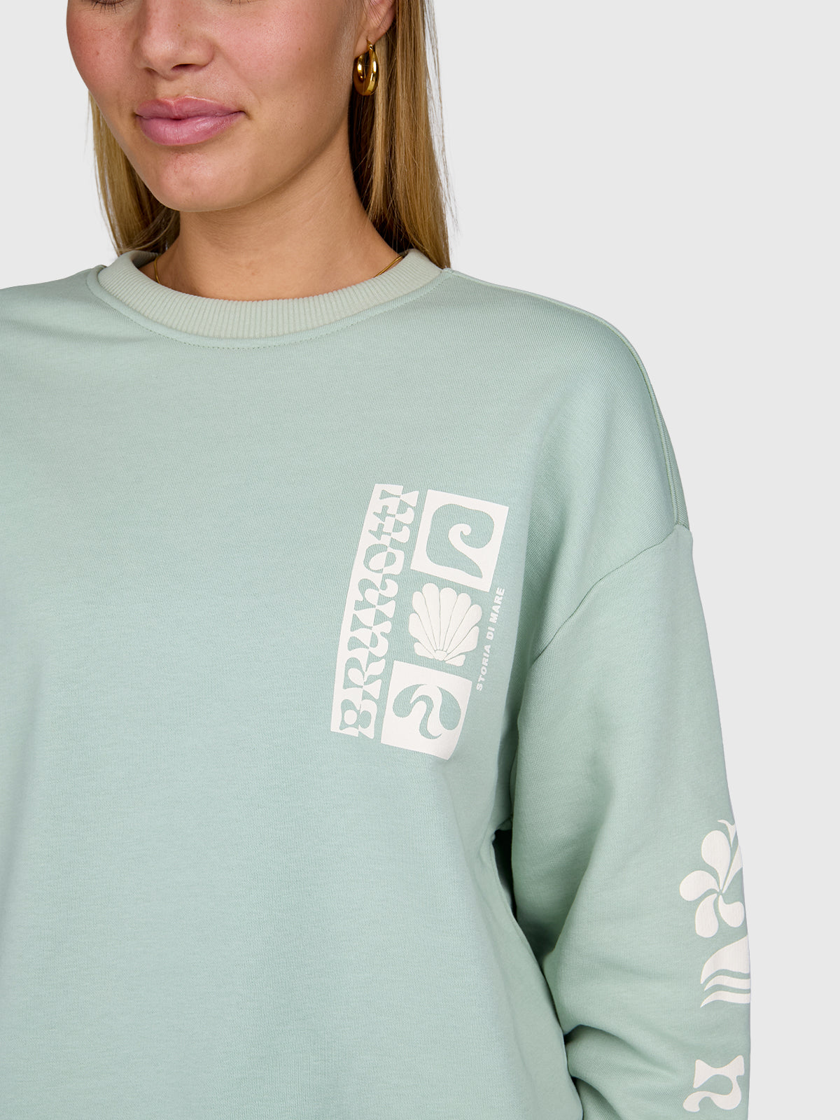 Yanouka Dames Sweater | Aqua Grey
