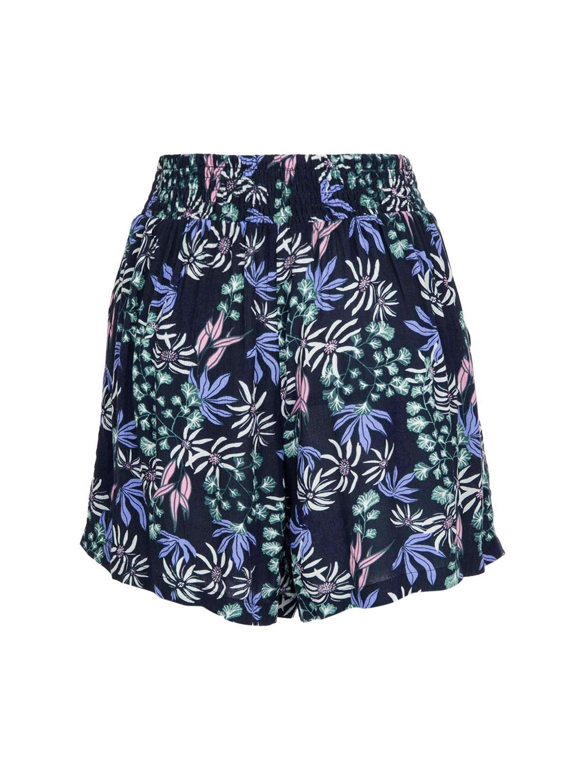Essia-Print Women Shorts | Black