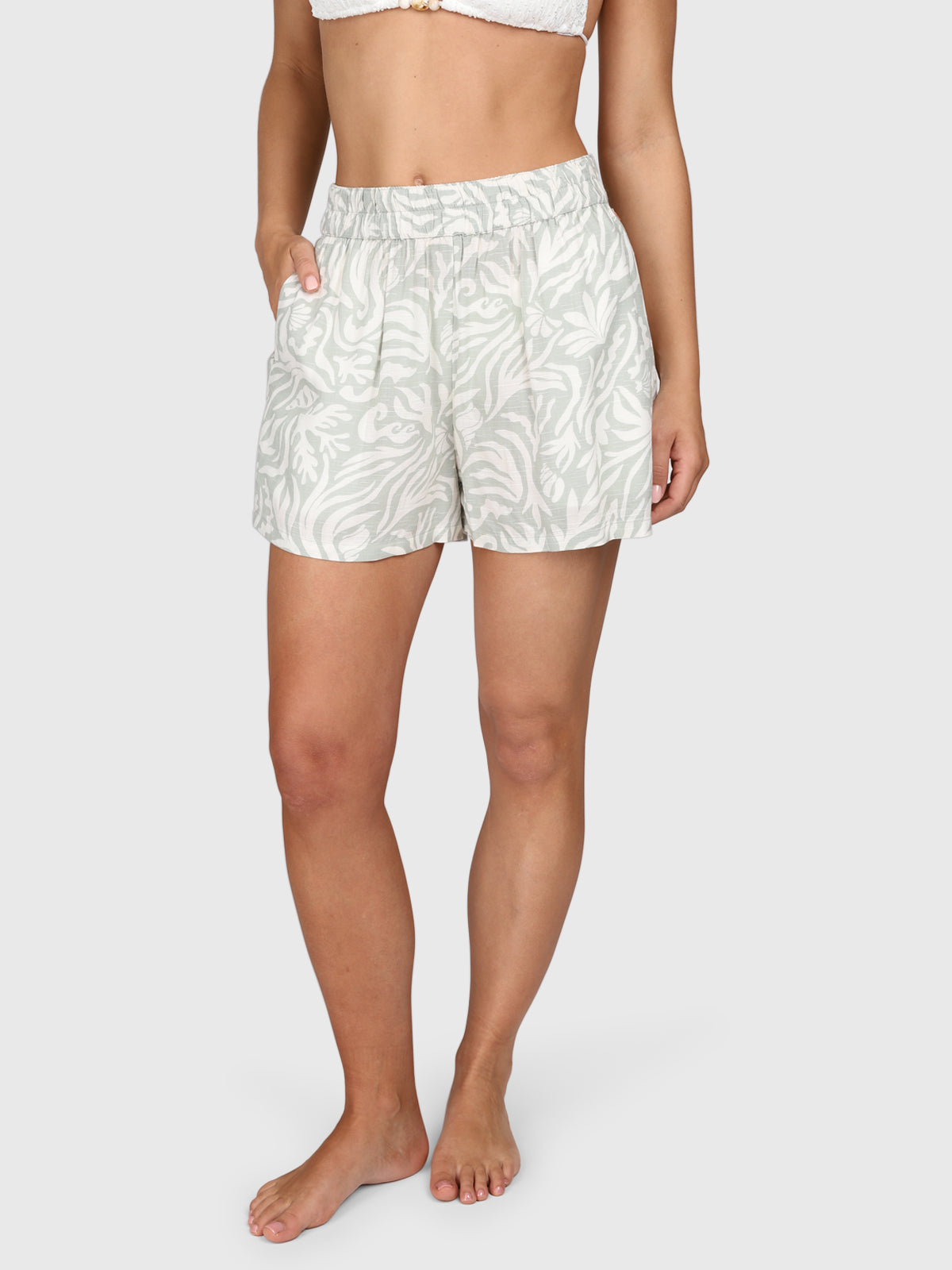 Ize-Print Damen Shorts | Aqua Grey