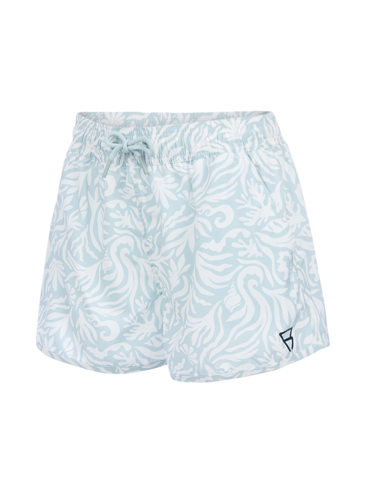 Toluca-Print Women Swim Shorts | Aqua Grey