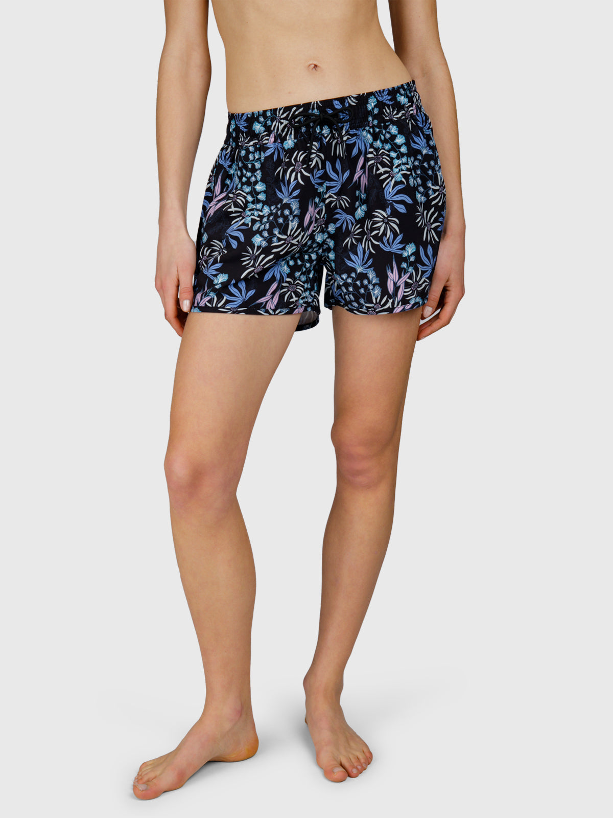 Toluca-Print Vrouewen Zwem Shorts | Zwart