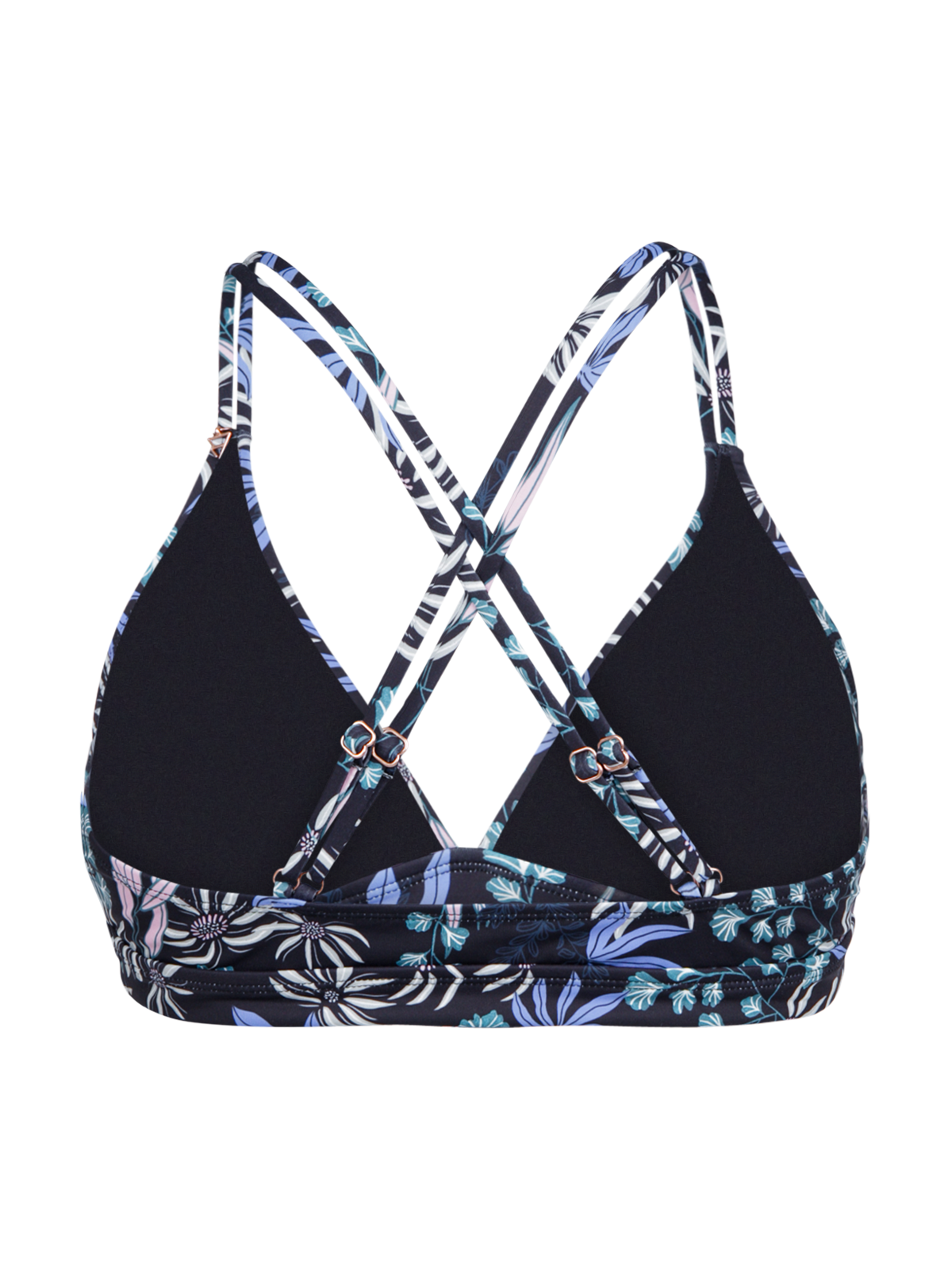 Delphinia-Print Women Bikini Top | Black