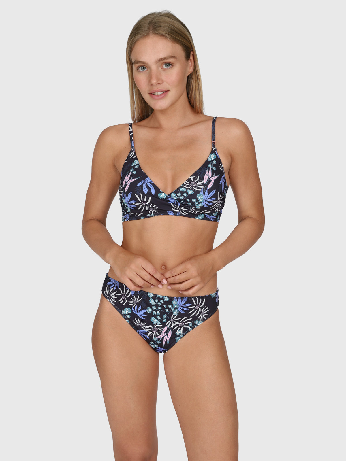 Diamia-Print Damen Bikini Top | Schwarz 