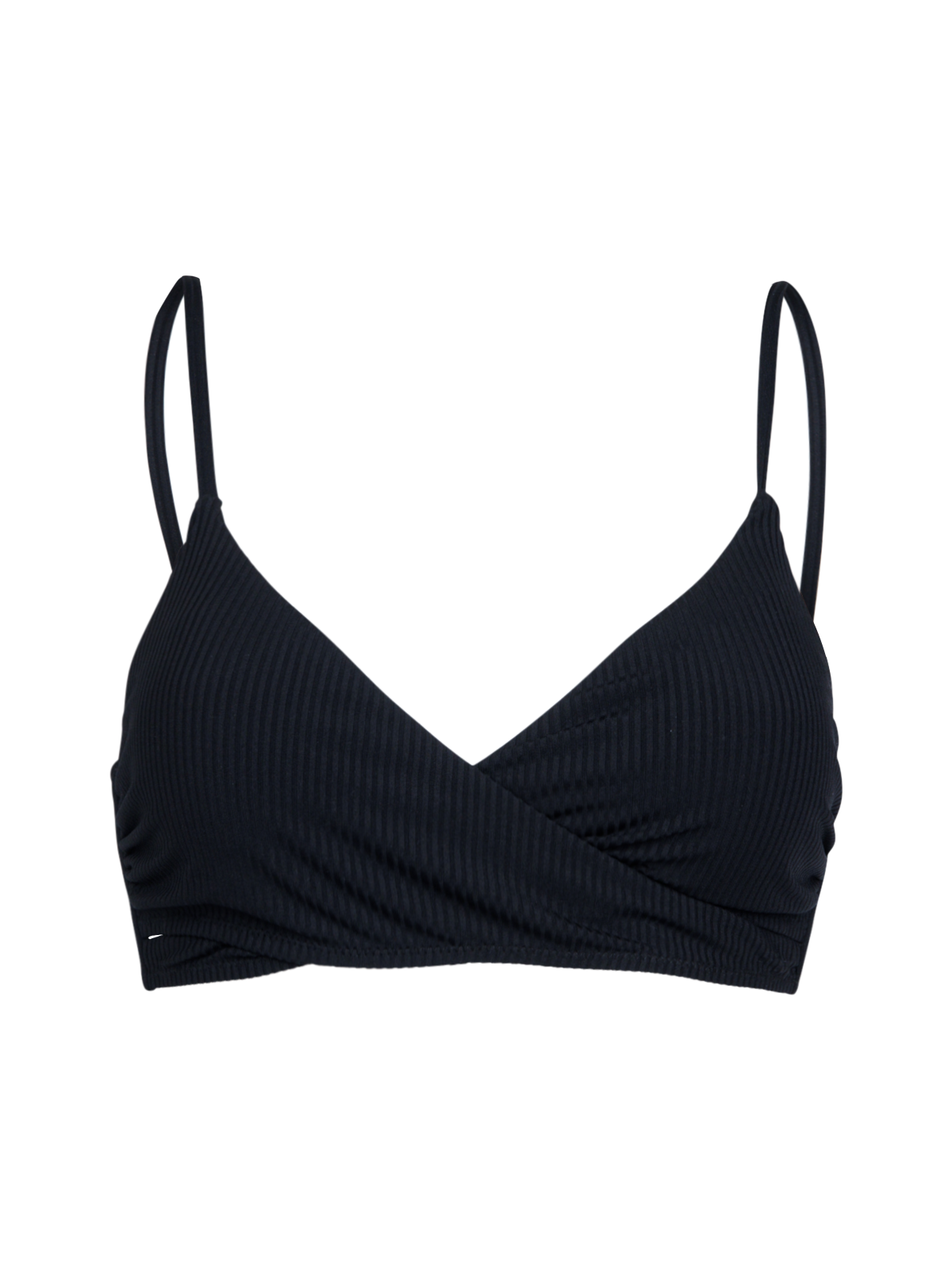 Diamia-Rib Women Bikini Top | Black