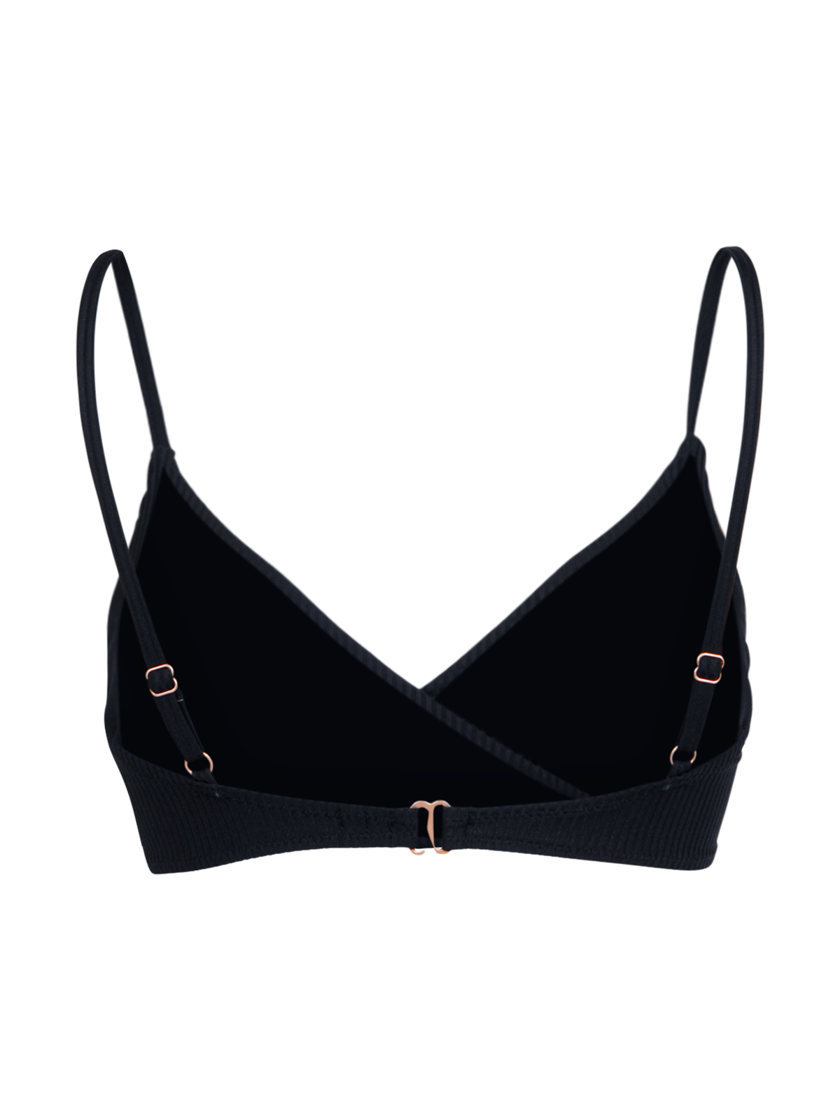 Diamia-Rib Women Bikini Top | Black