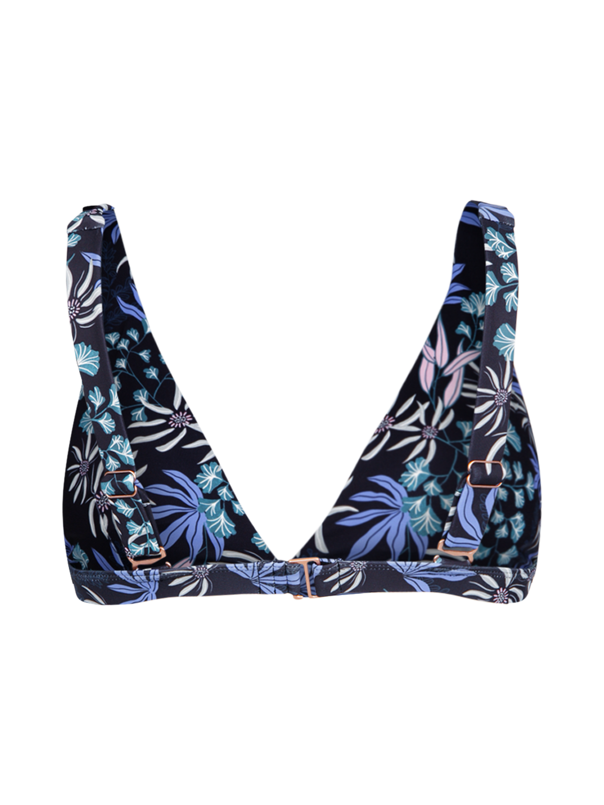 Fortelle-Print Women Bikini Top | Black