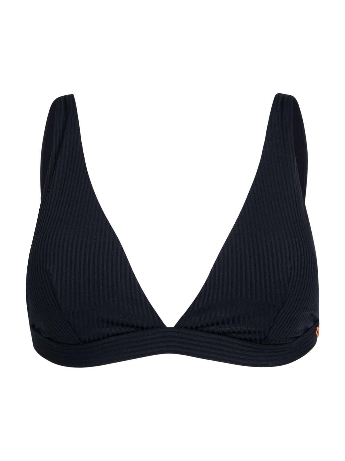 Fortelle-Rib Women Bikini Top | Black