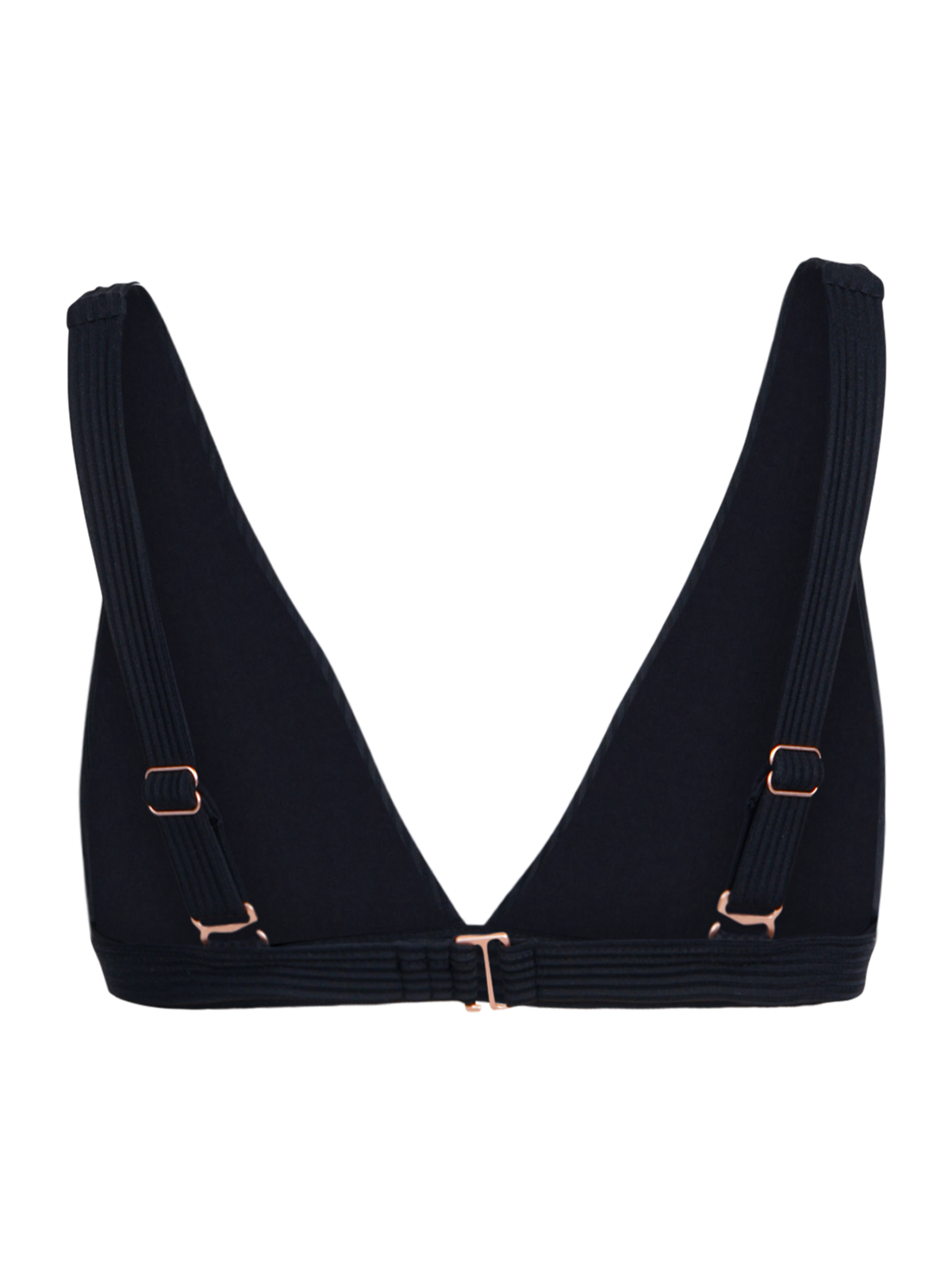 Fortelle-Rib Women Bikini Top | Black