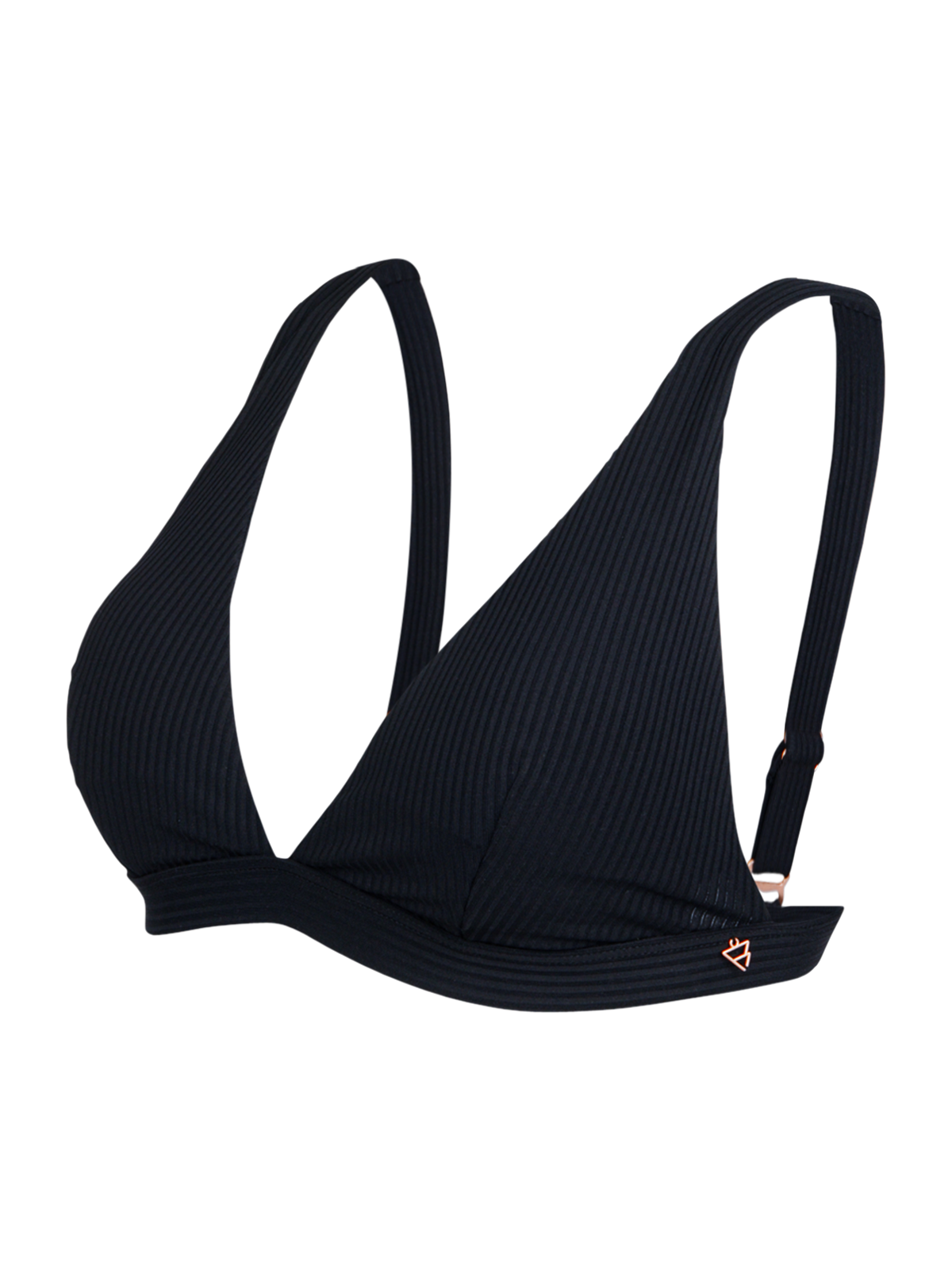 Fortelle-Rib Women Bikini Top | Black