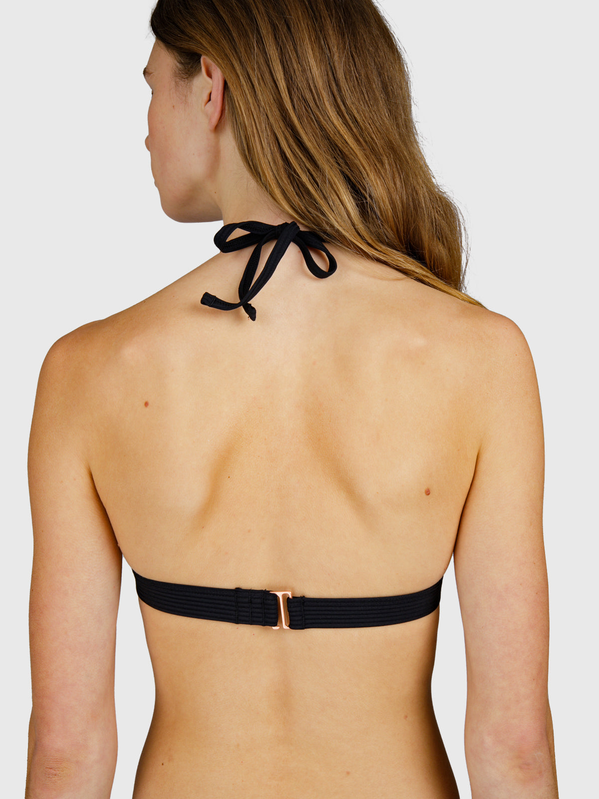 Lisselot-Rib Women Bikini Top | Black