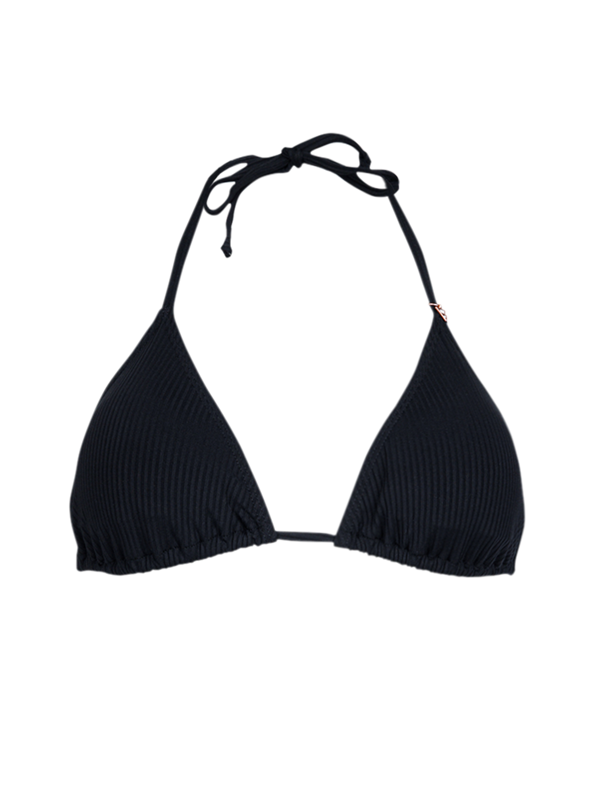 Novalee-Rib Women Bikini Top | Black