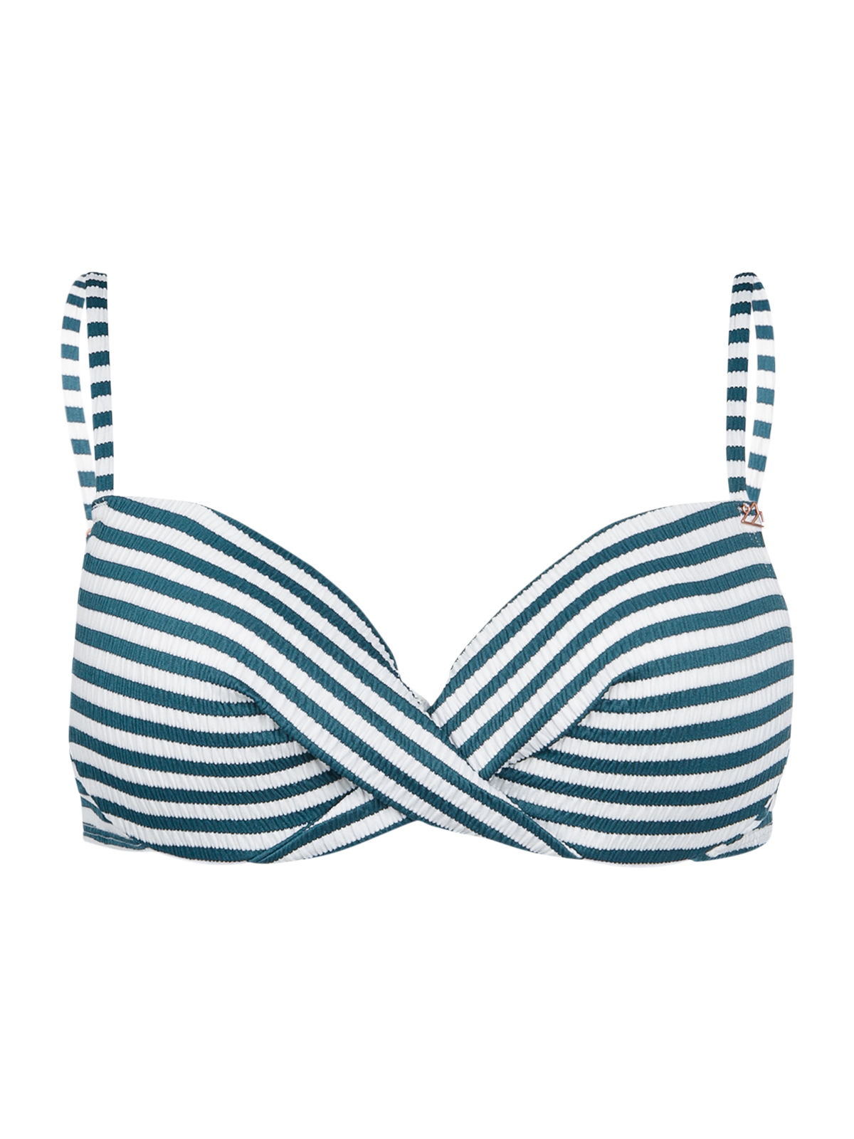 Stefana-Stripe Women Bikini Top | Snow
