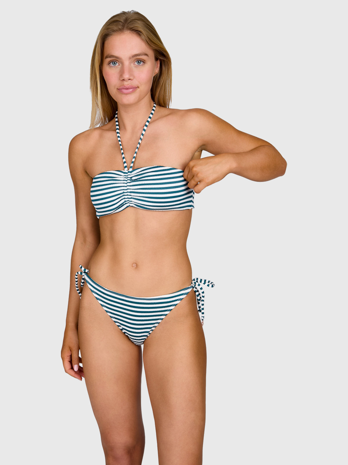 Suus-Stripe Damen Bikini Top | Snow