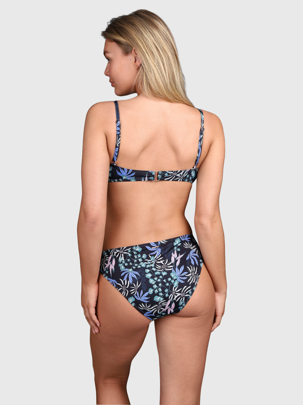 Nolestina-Print Women Bikini Bottom | Black