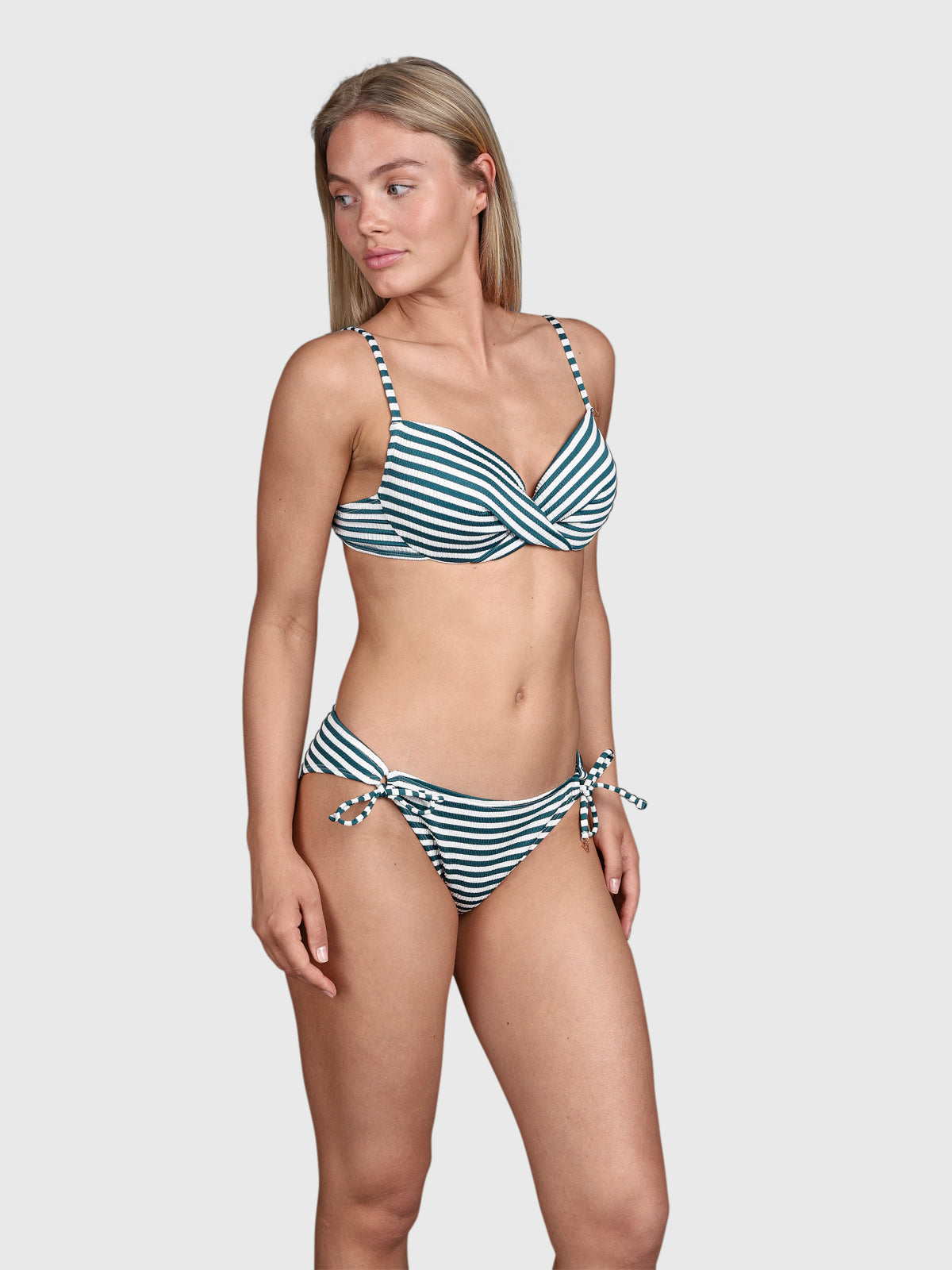 Nolestina-Stripe Women Bikini Bottom | Snow
