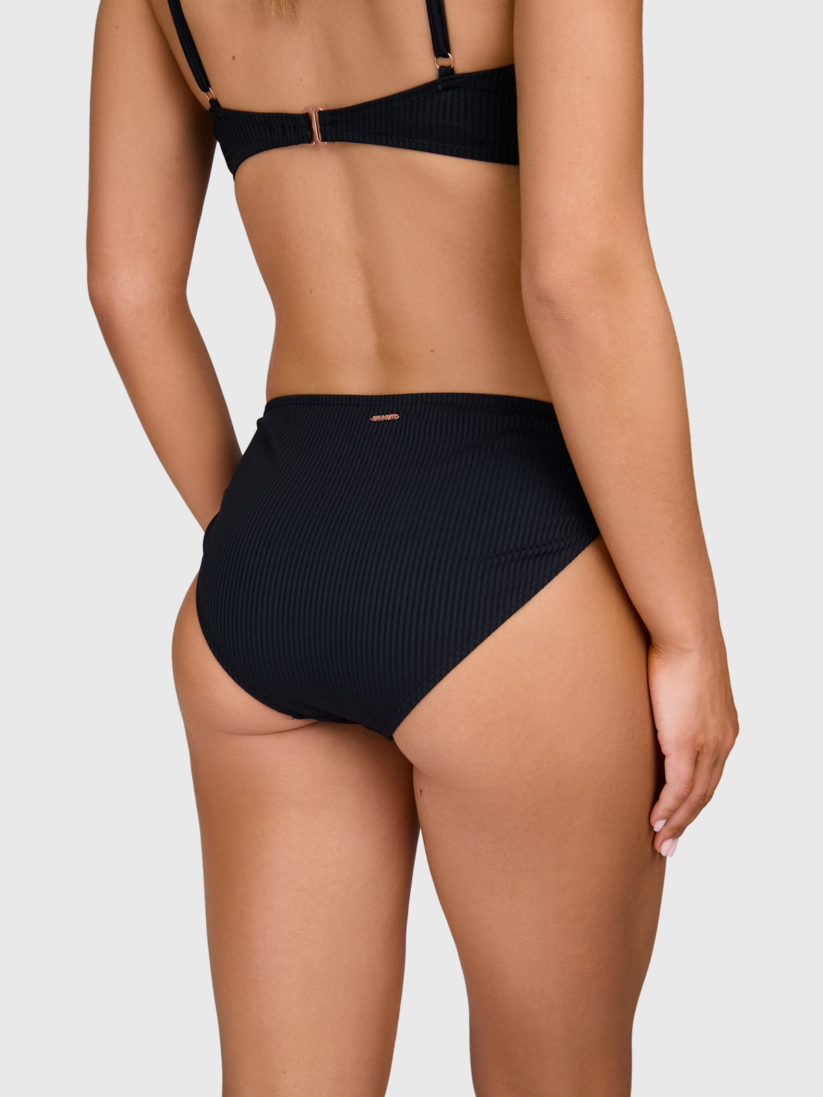 Nolina-Rib Women Bikini Bottom | Black