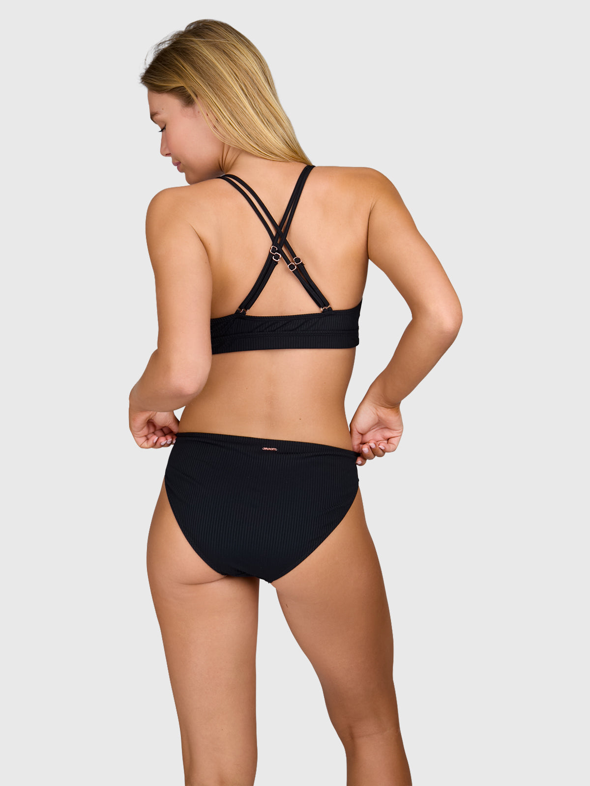 Nolina-Rib Women Bikini Bottom | Black
