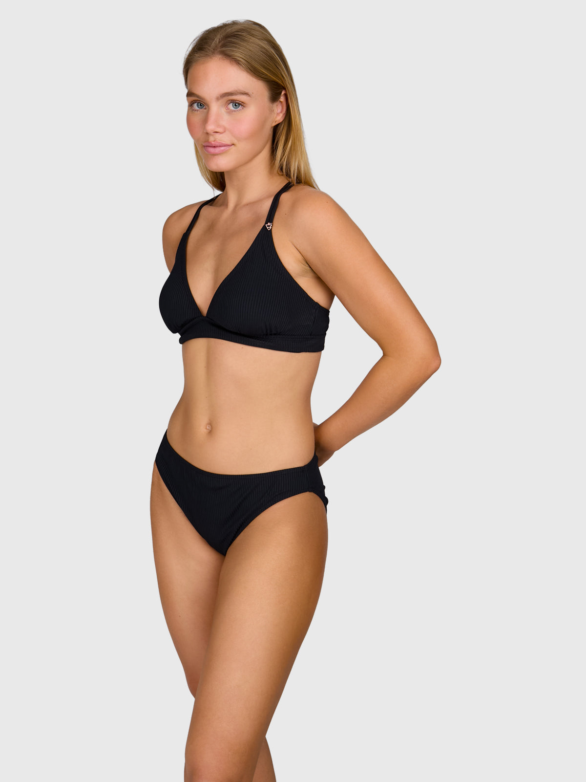 Nolina-Rib Women Bikini Bottom | Black