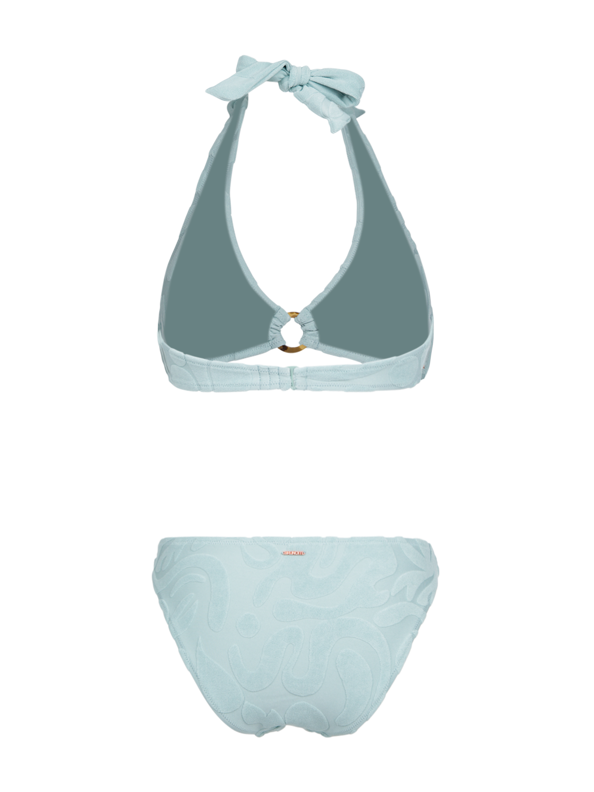 Hollymai-Jacquard Dames Bikini | Aqua Grey