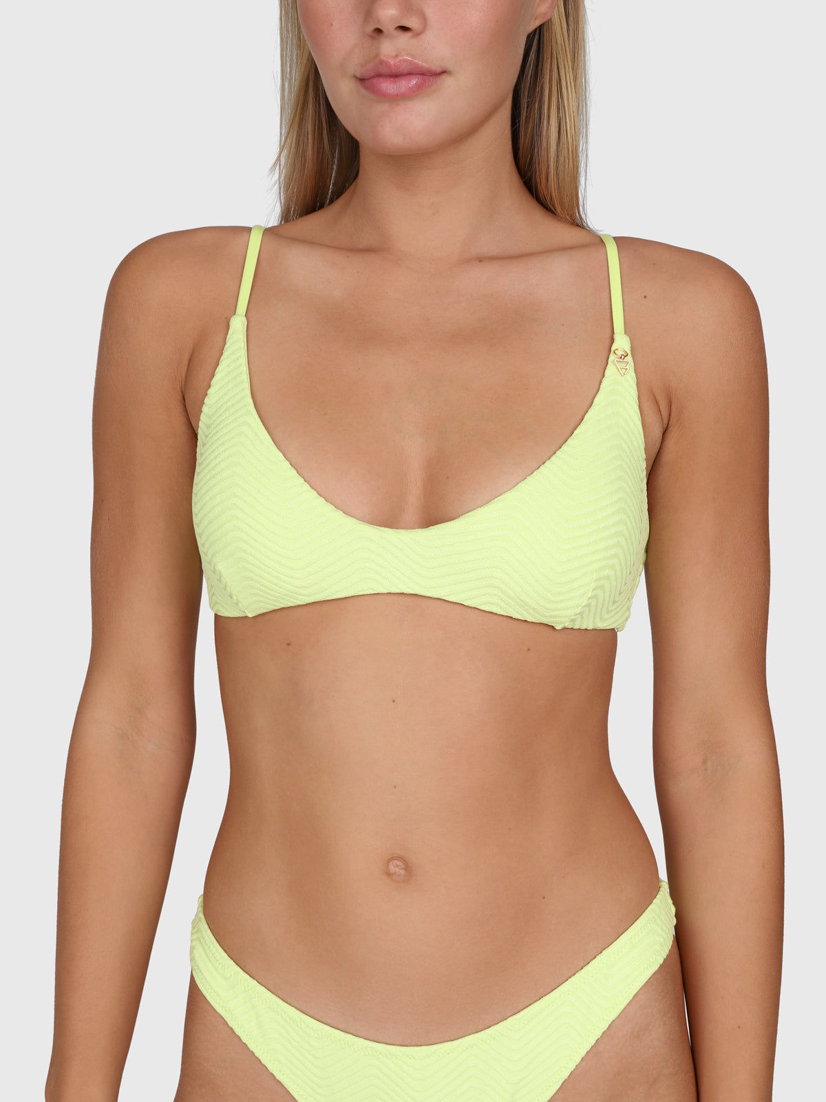 Jezzlee-Chevron Dames Bikini | Daiquiri Green