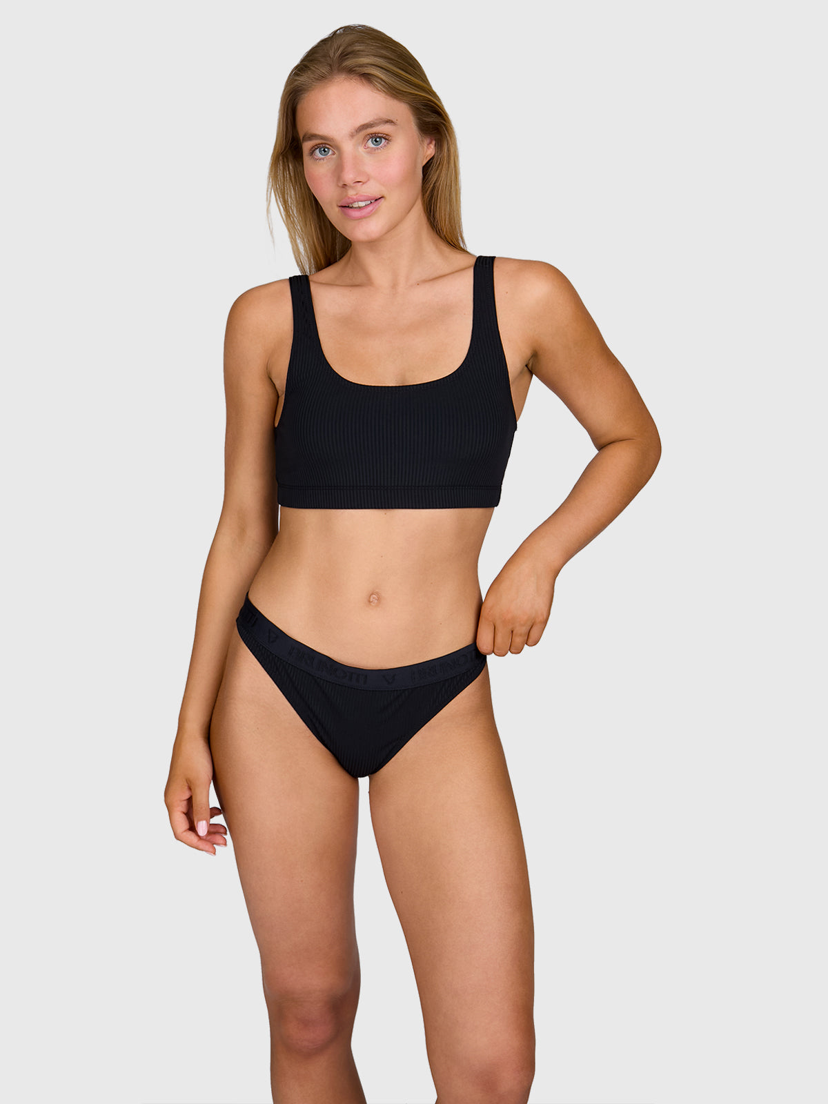 Nell-Print Damen Bikini Bottom | Schwarz 