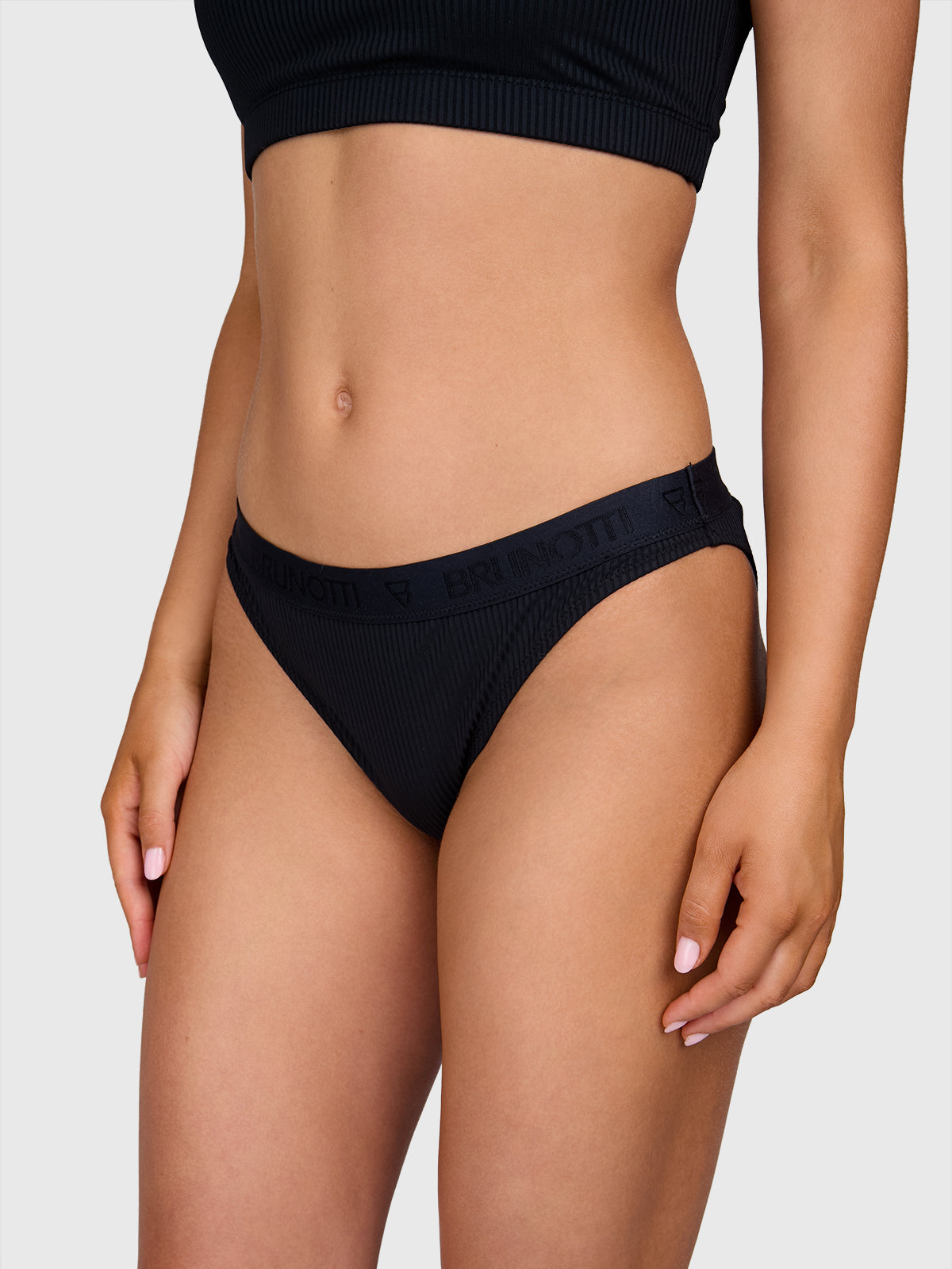 Nell-Print Damen Bikini Bottom | Schwarz 