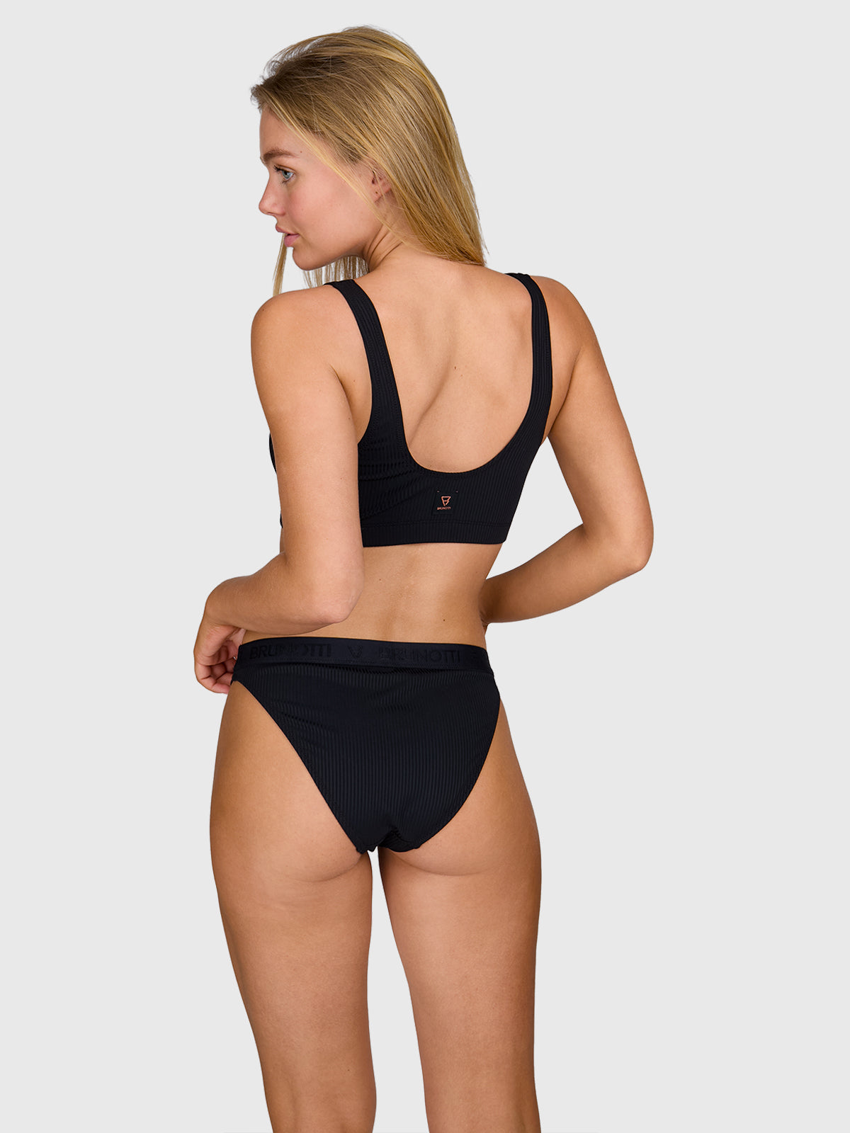 Nell-Print Damen Bikini Bottom | Schwarz 