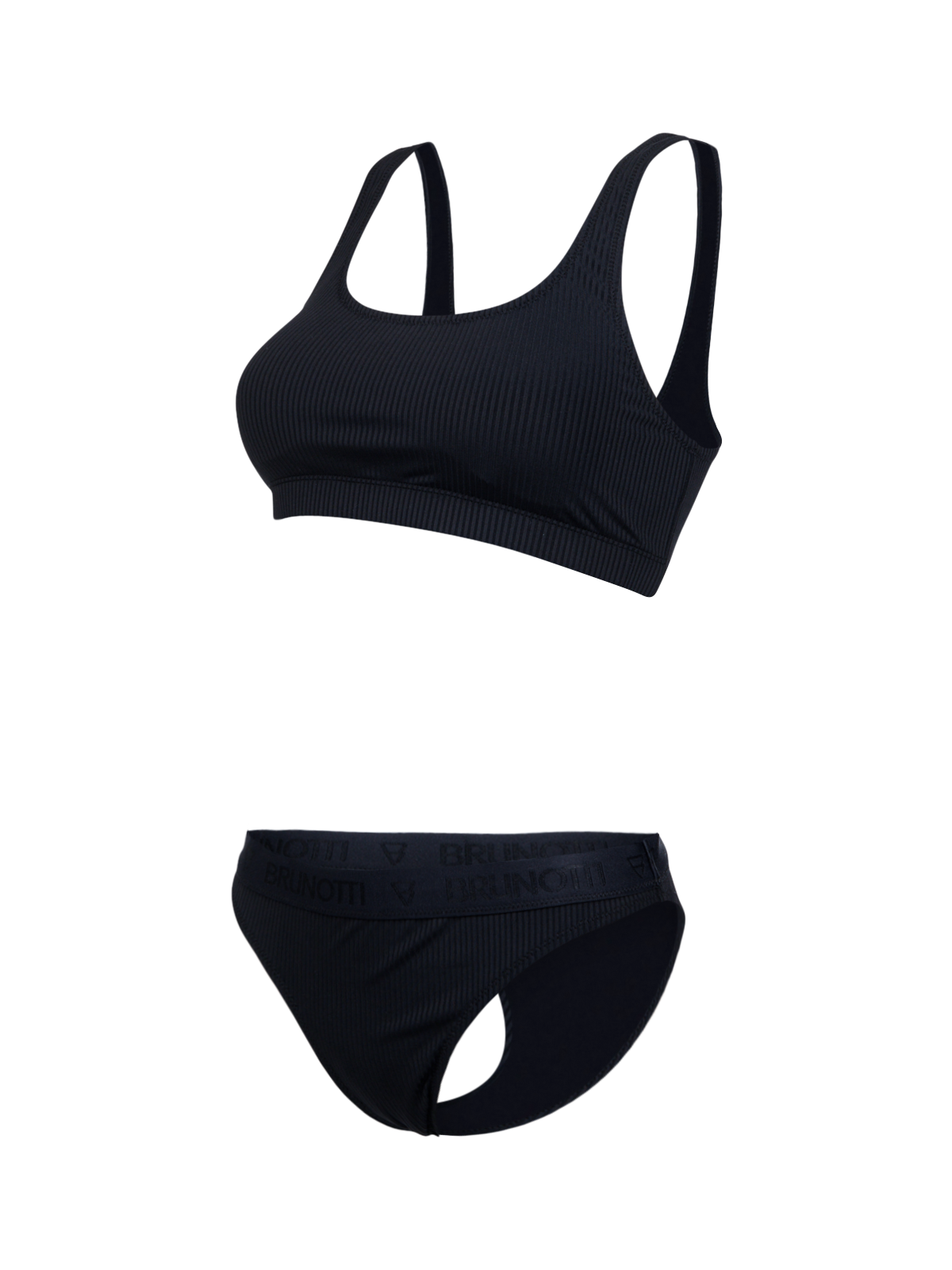 Nell-Print Damen Bikini Bottom | Schwarz 