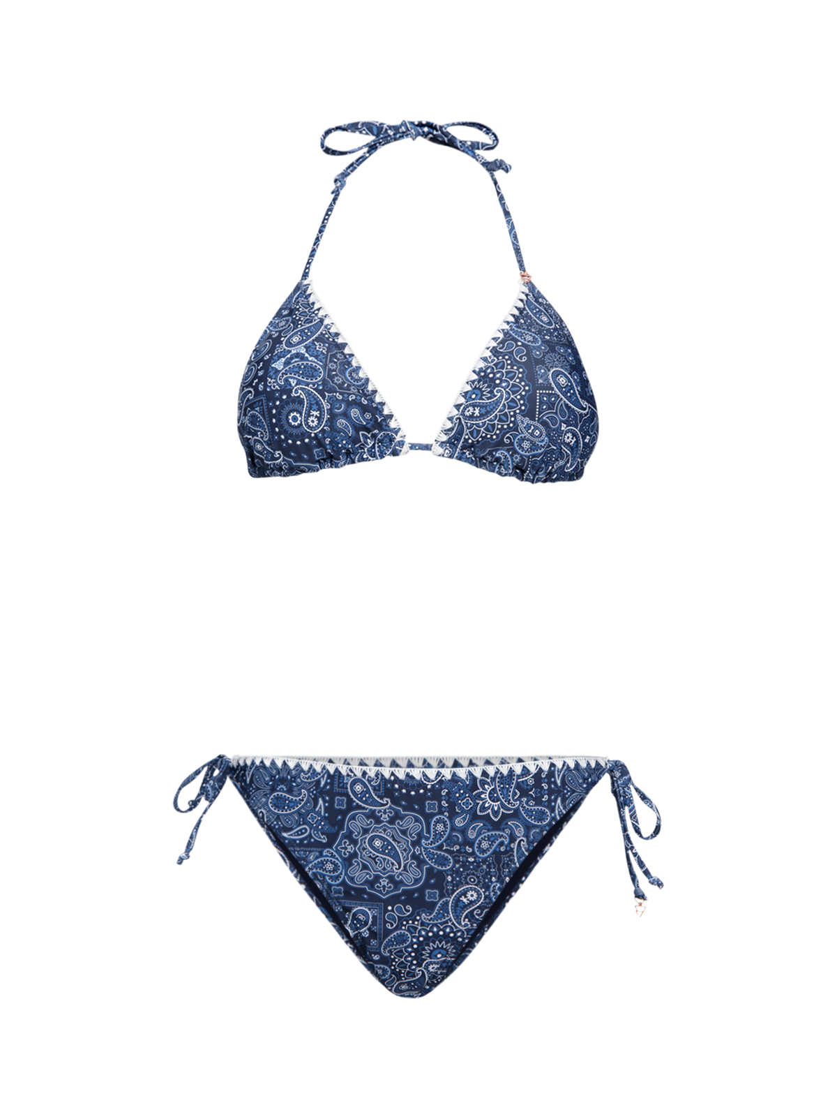 Rosy-Print Women Bikini | Indigo Blue