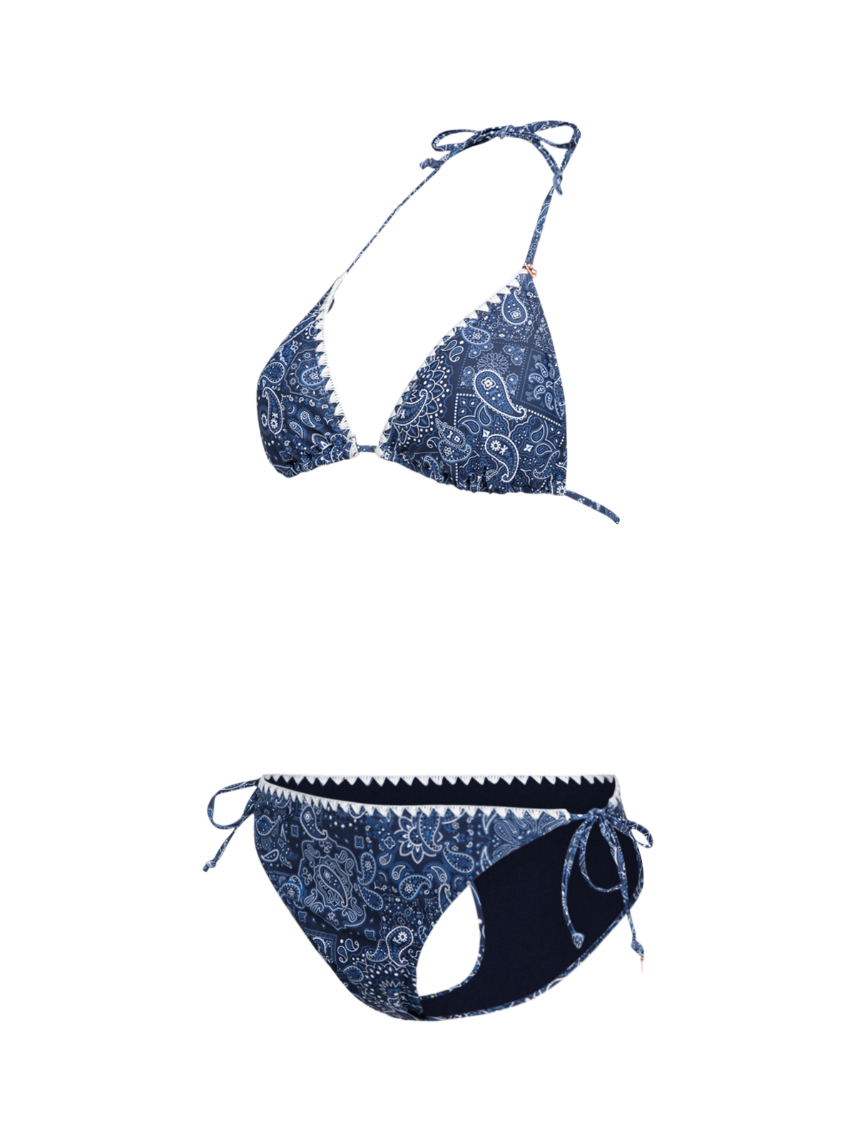 Rosy-Print Women Bikini | Indigo Blue