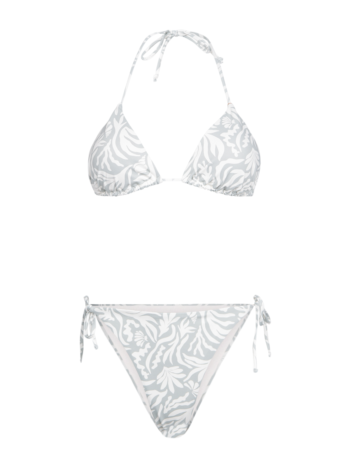 Vivienne-Print Dames Bikini | Aqua Grey