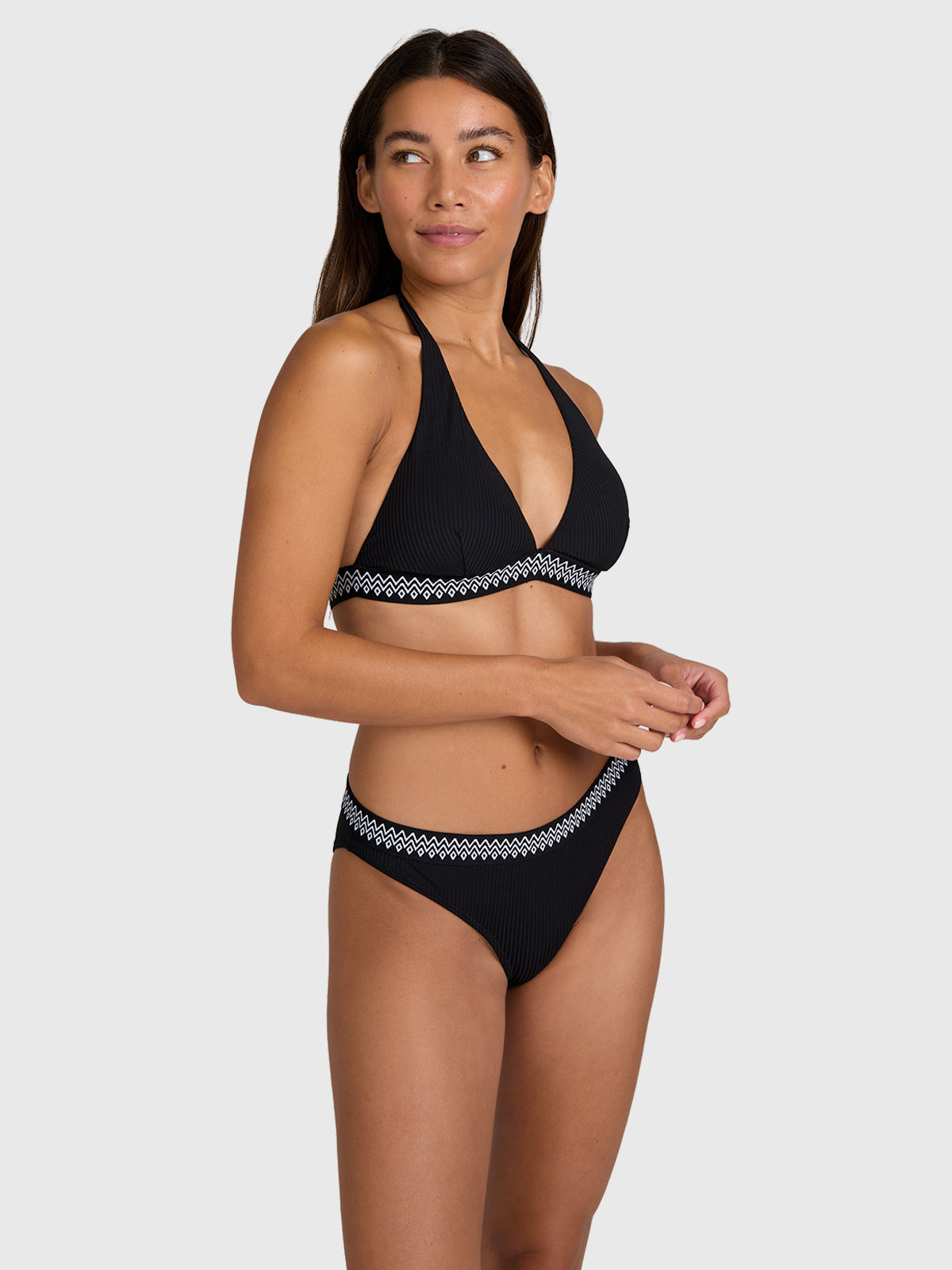 Relay-Rib Women Bikini Bottom | Black