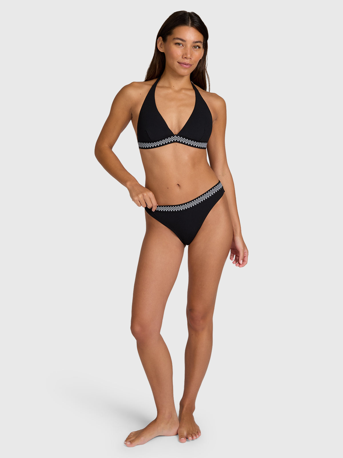 Relay-Rib Women Bikini Bottom | Black