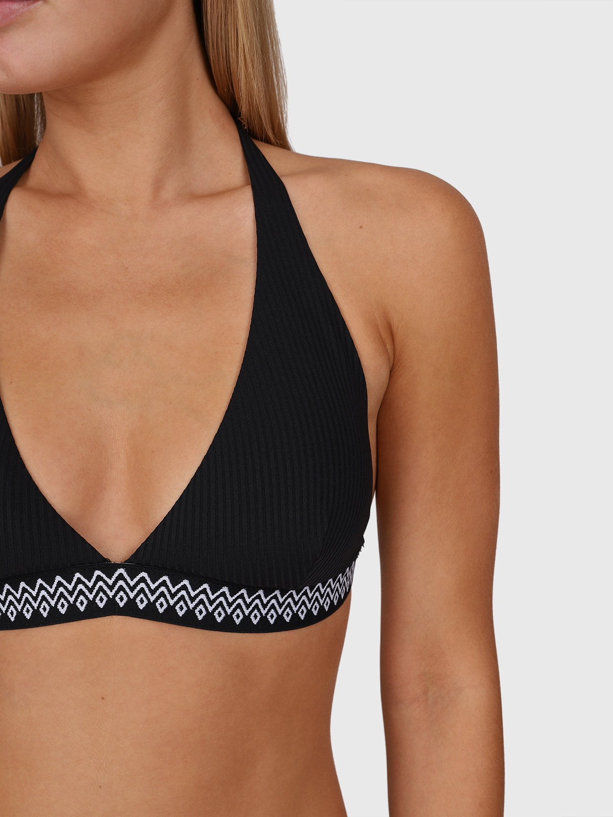 Relay-Rib Women Bikini Top | Black